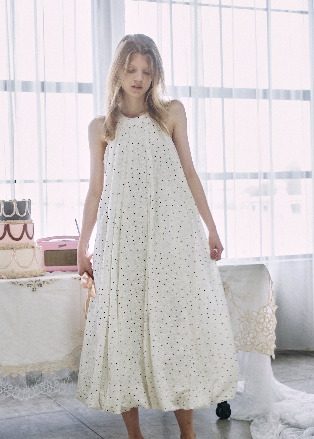 Dot Balloon Dress