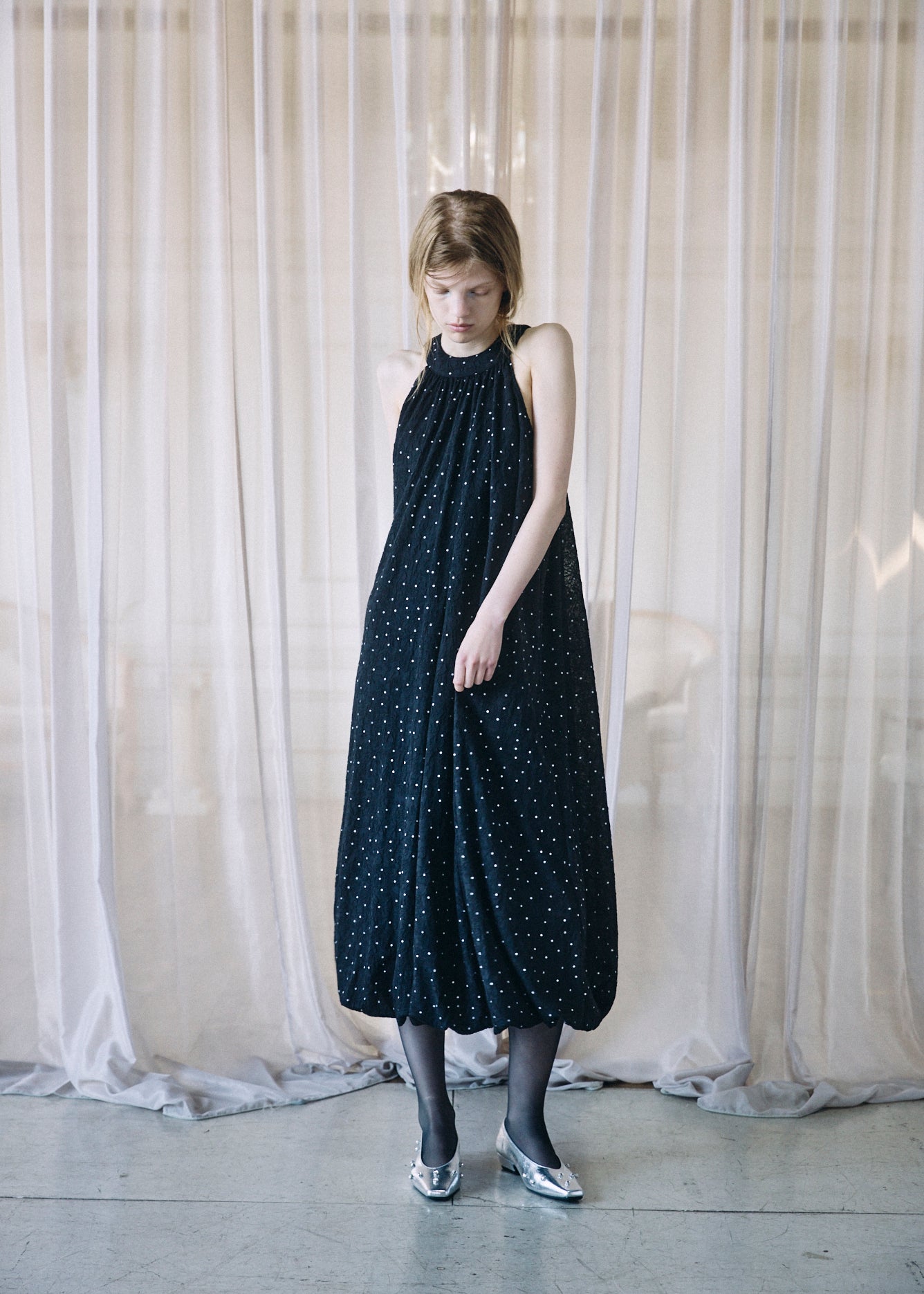 Dot Balloon Dress