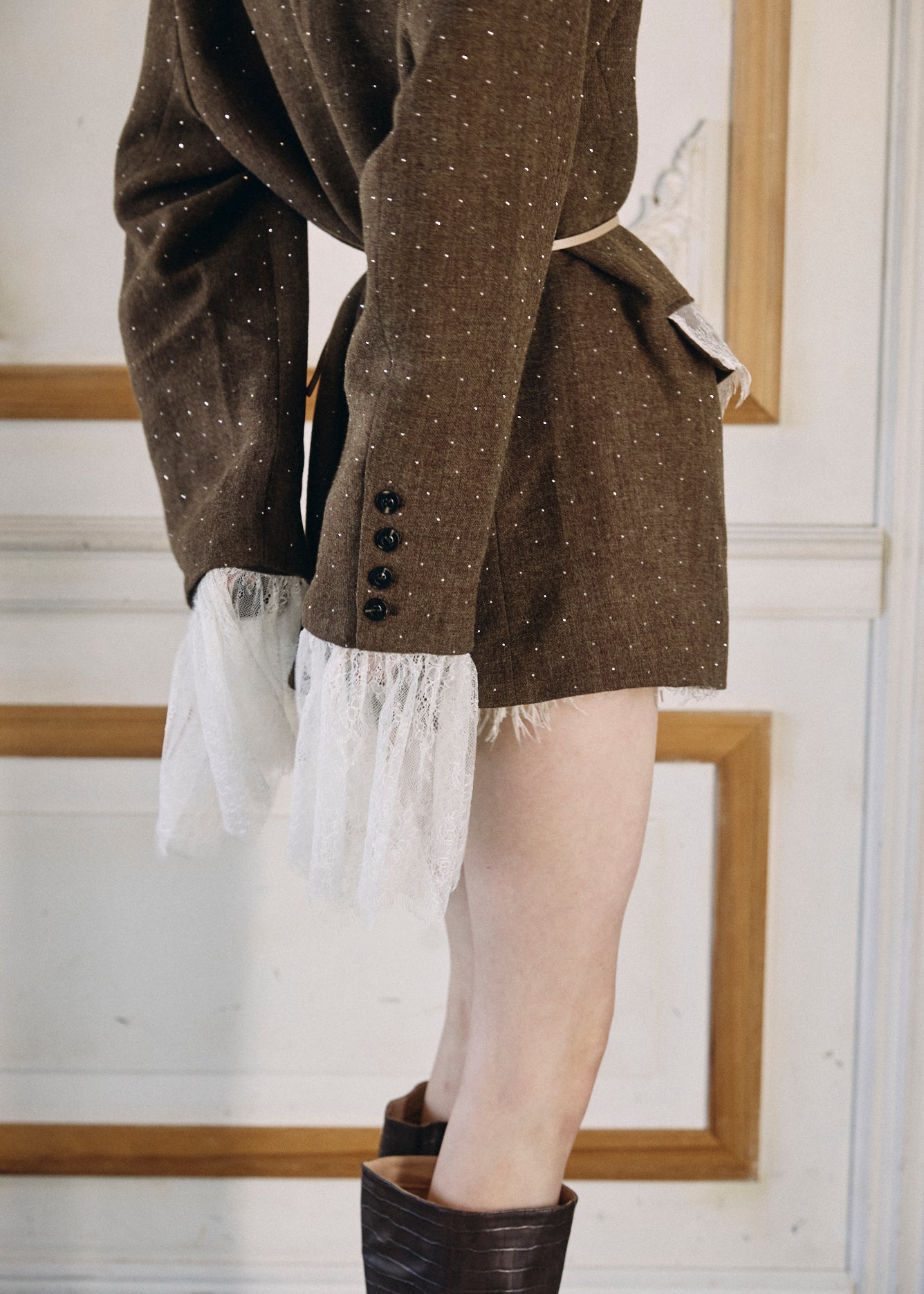 【予約商品】2WAY Bijou Lace Jacket