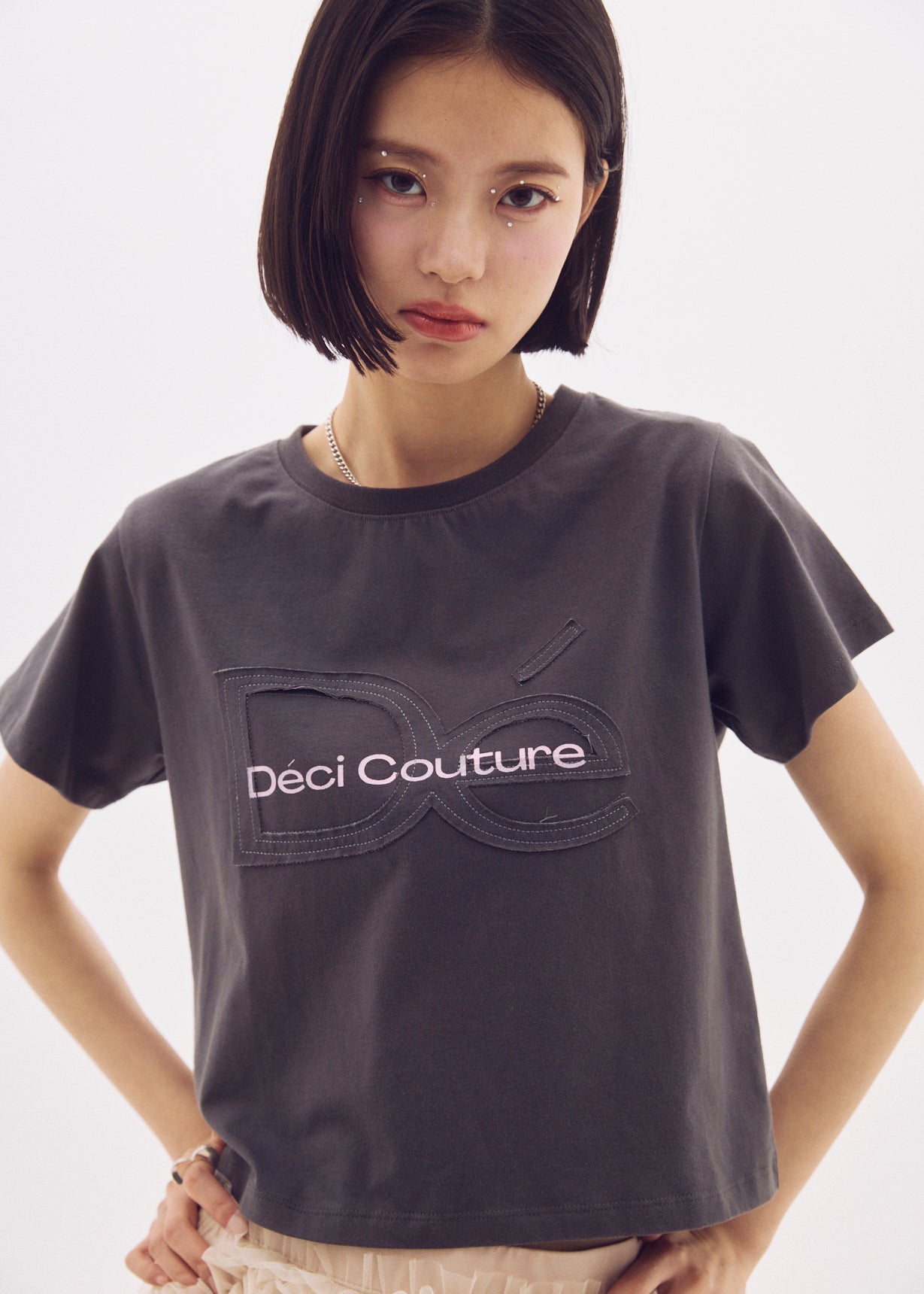 【Mini】Cut-Out Logo T-Shirt