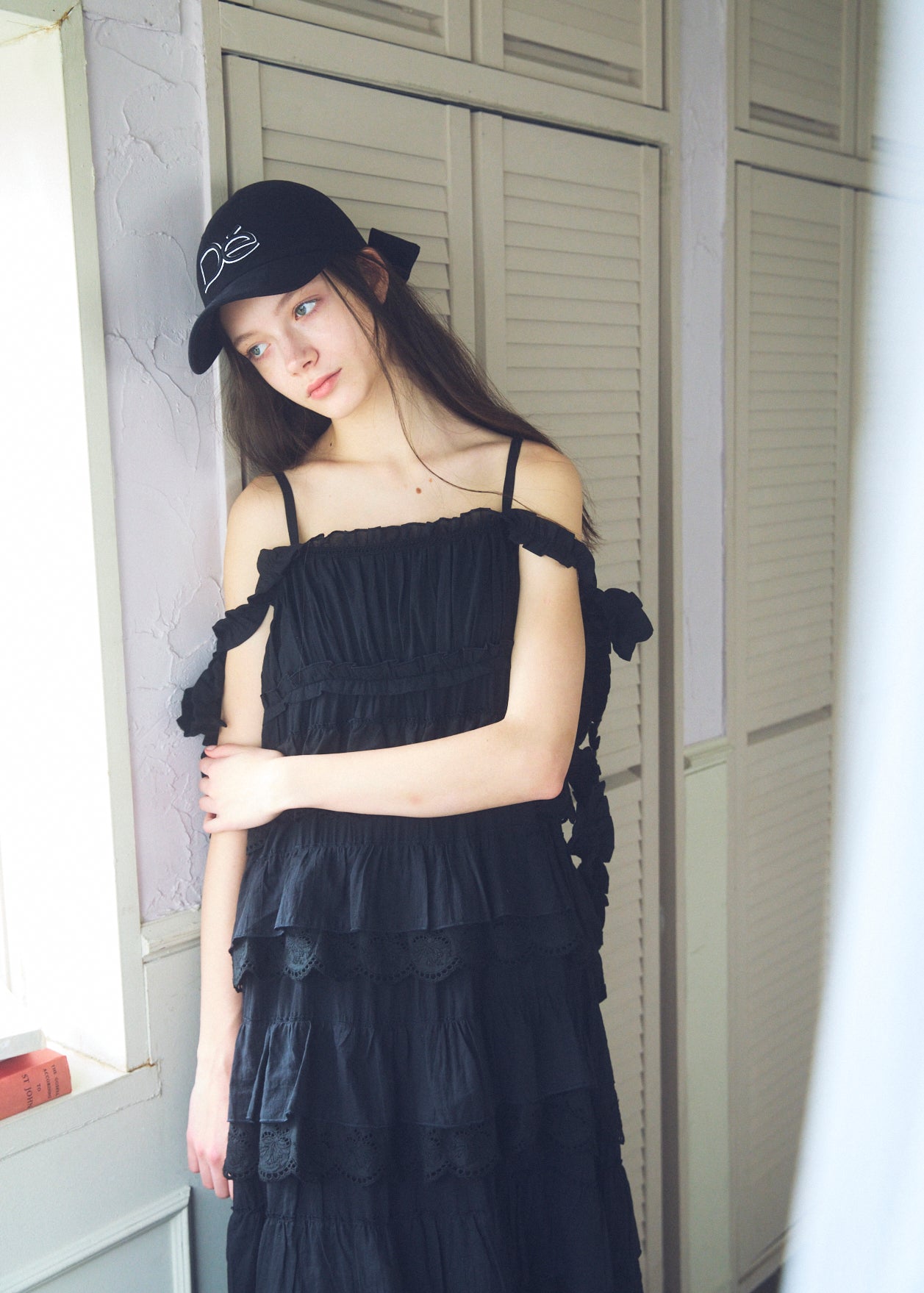 Cotton Tiered Scallop Dress