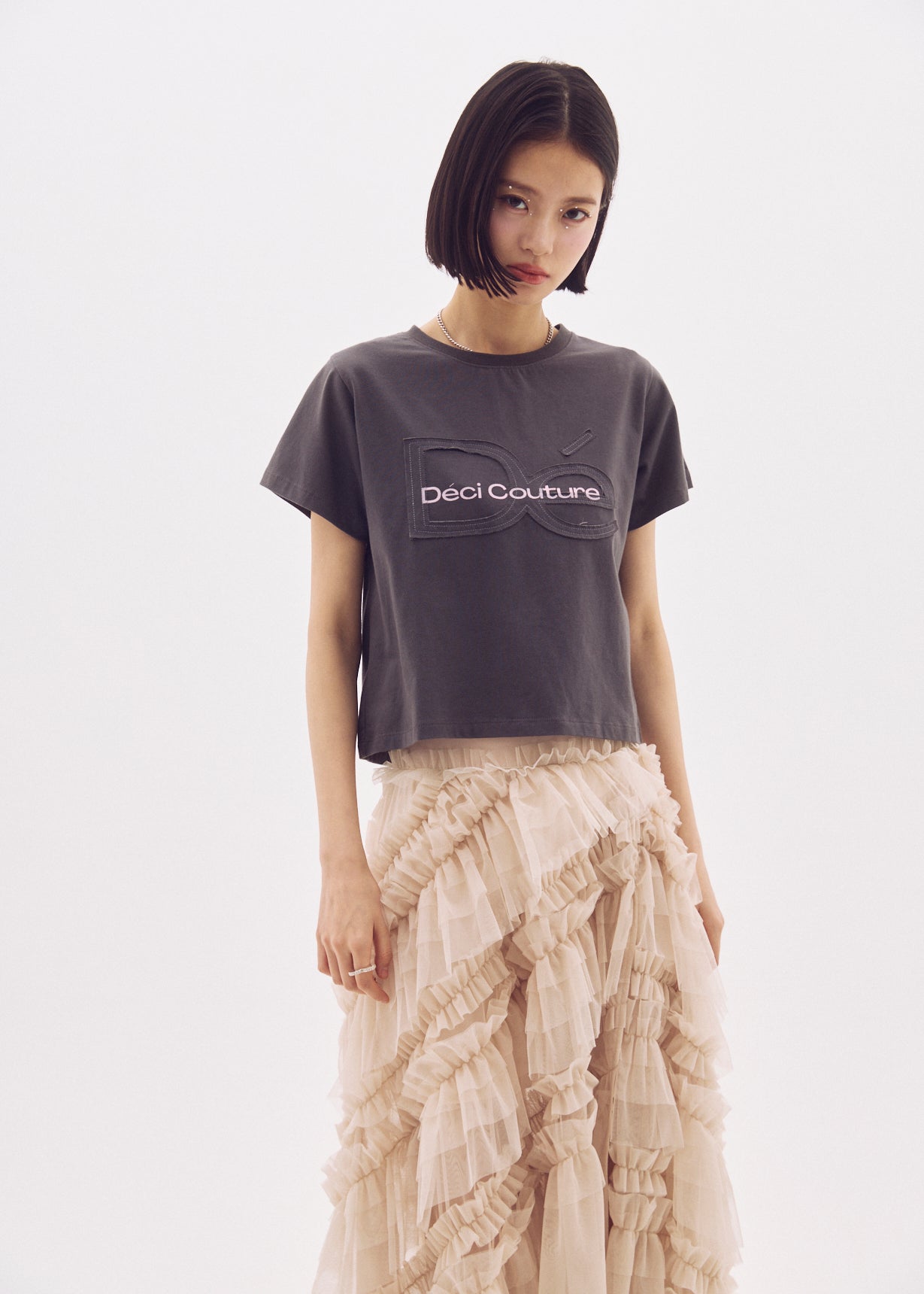 【Mini】Cut-Out Logo T-Shirt