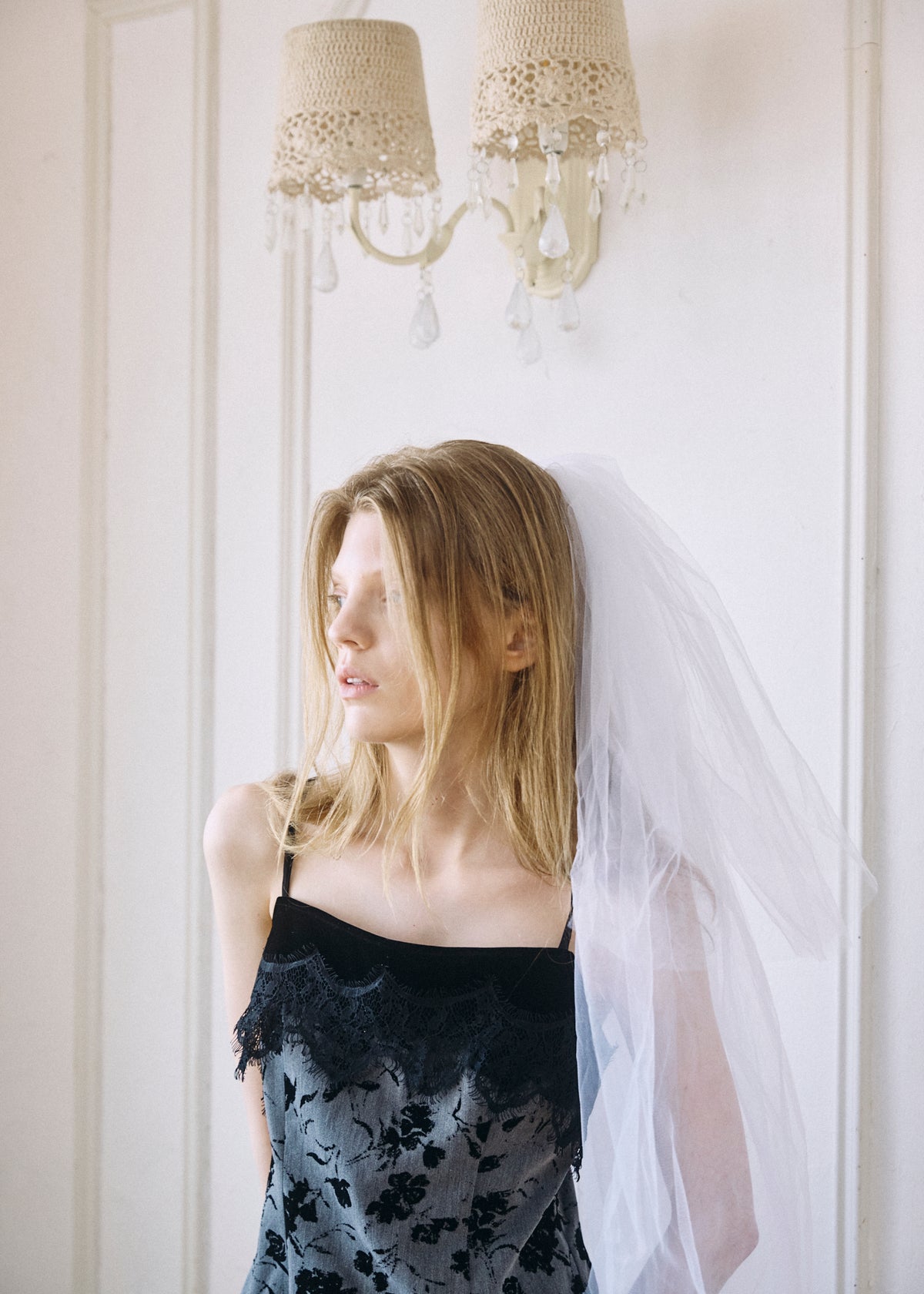 【予約商品】Velour Flower Cami Dress