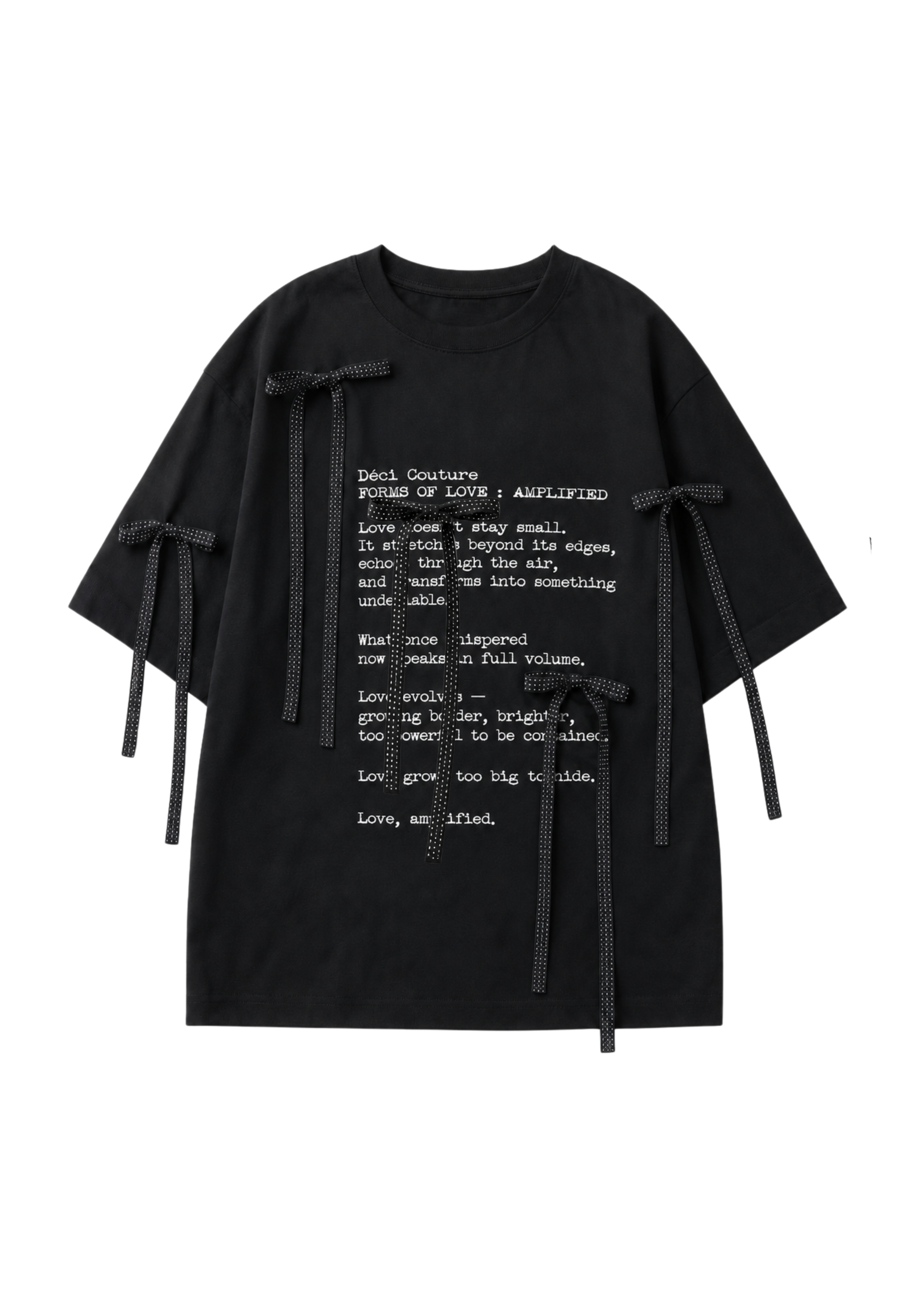 Dot Ribbon Print T-Shirt