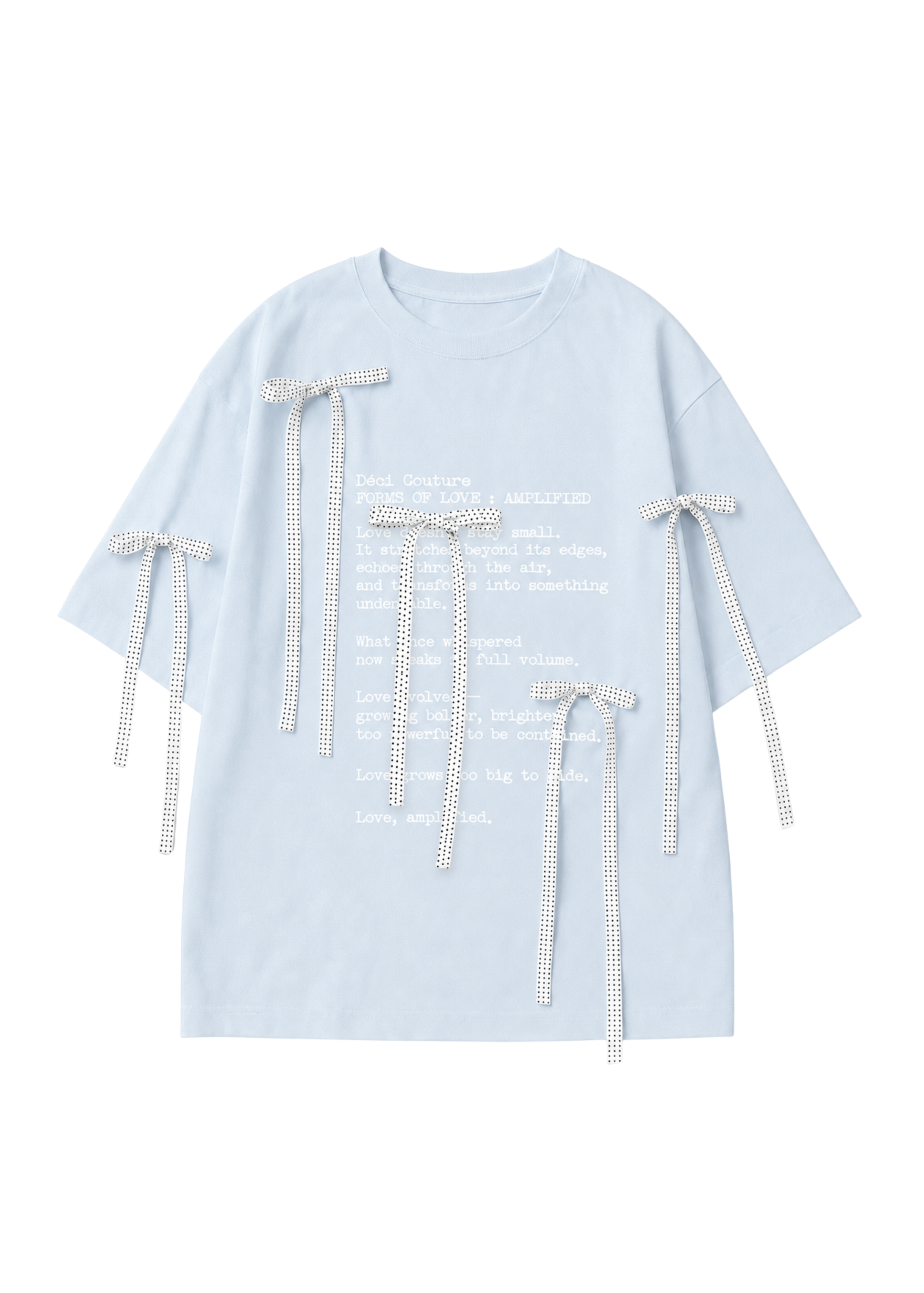 Dot Ribbon Print T-Shirt