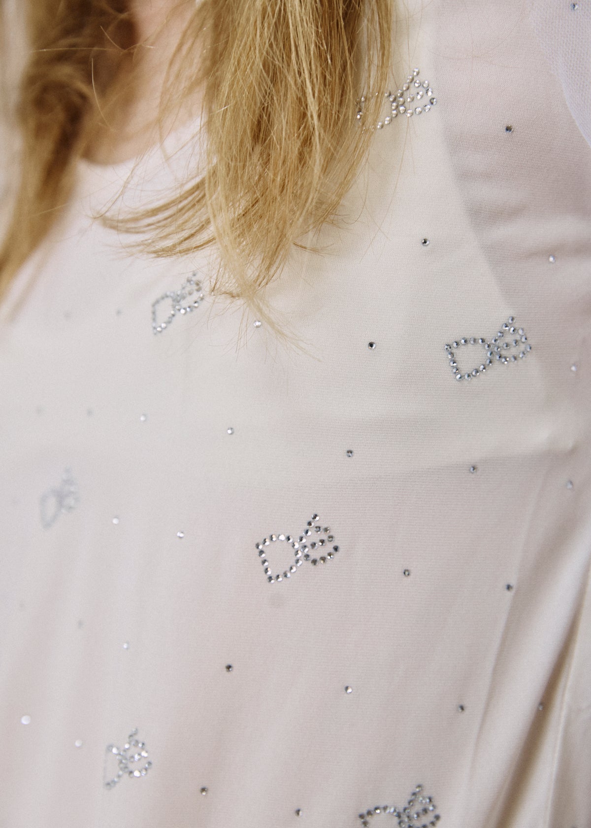 【予約商品】Crystal Logo Sheer Top