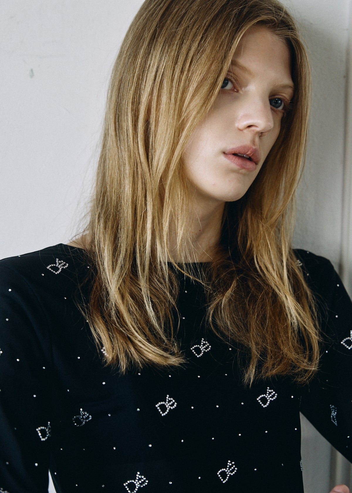 【予約商品】Crystal Logo Sheer Top