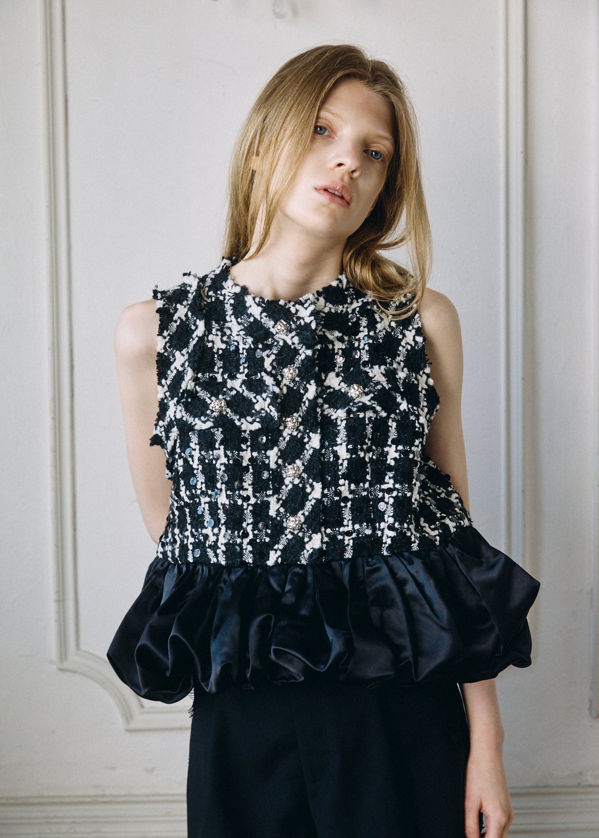 【予約商品】Tweed Balloon Docking Top