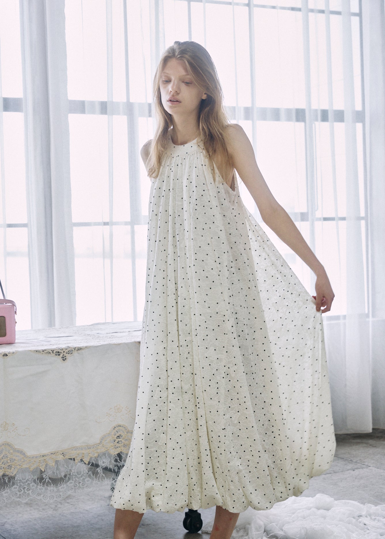 Dot Balloon Dress