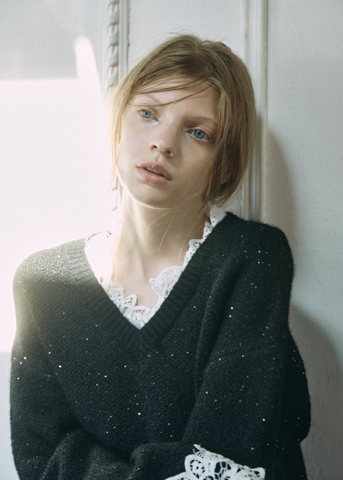 【予約商品】Lace Sparkle Oversized Knit