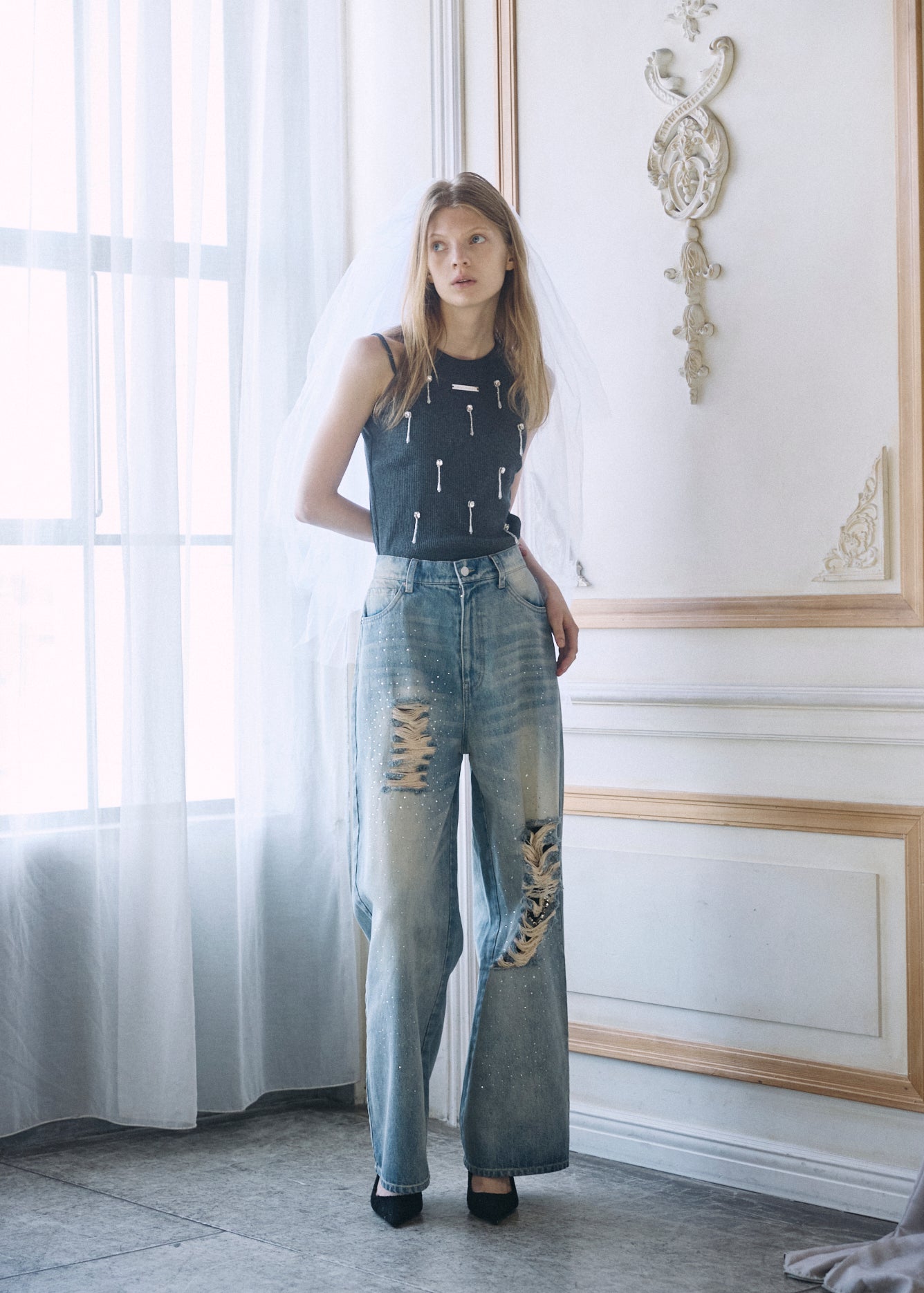Bijou Double Strap Rib Tank (with Pads)