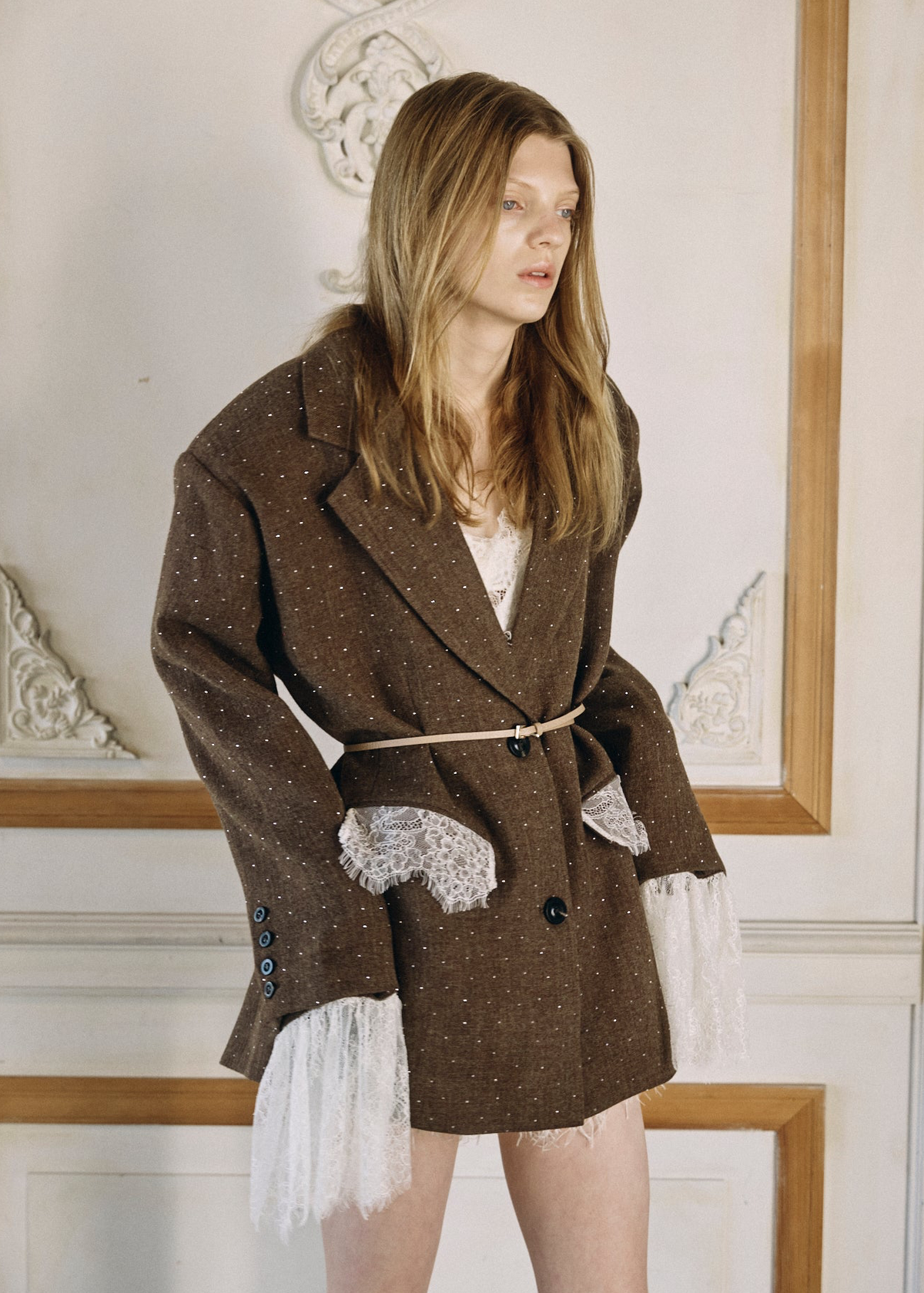 【予約商品】2WAY Bijou Lace Jacket