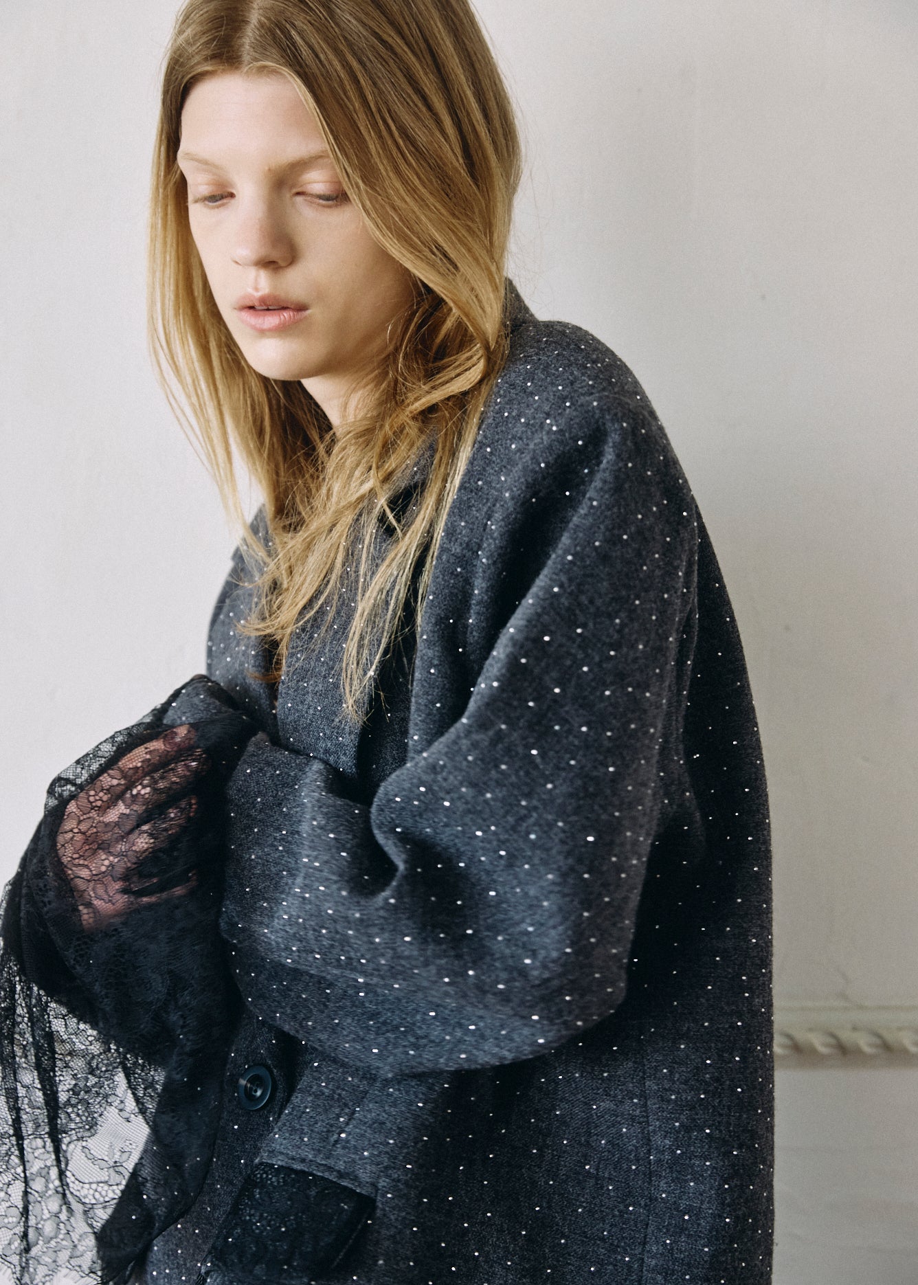 【予約商品】2WAY Bijou Lace Jacket