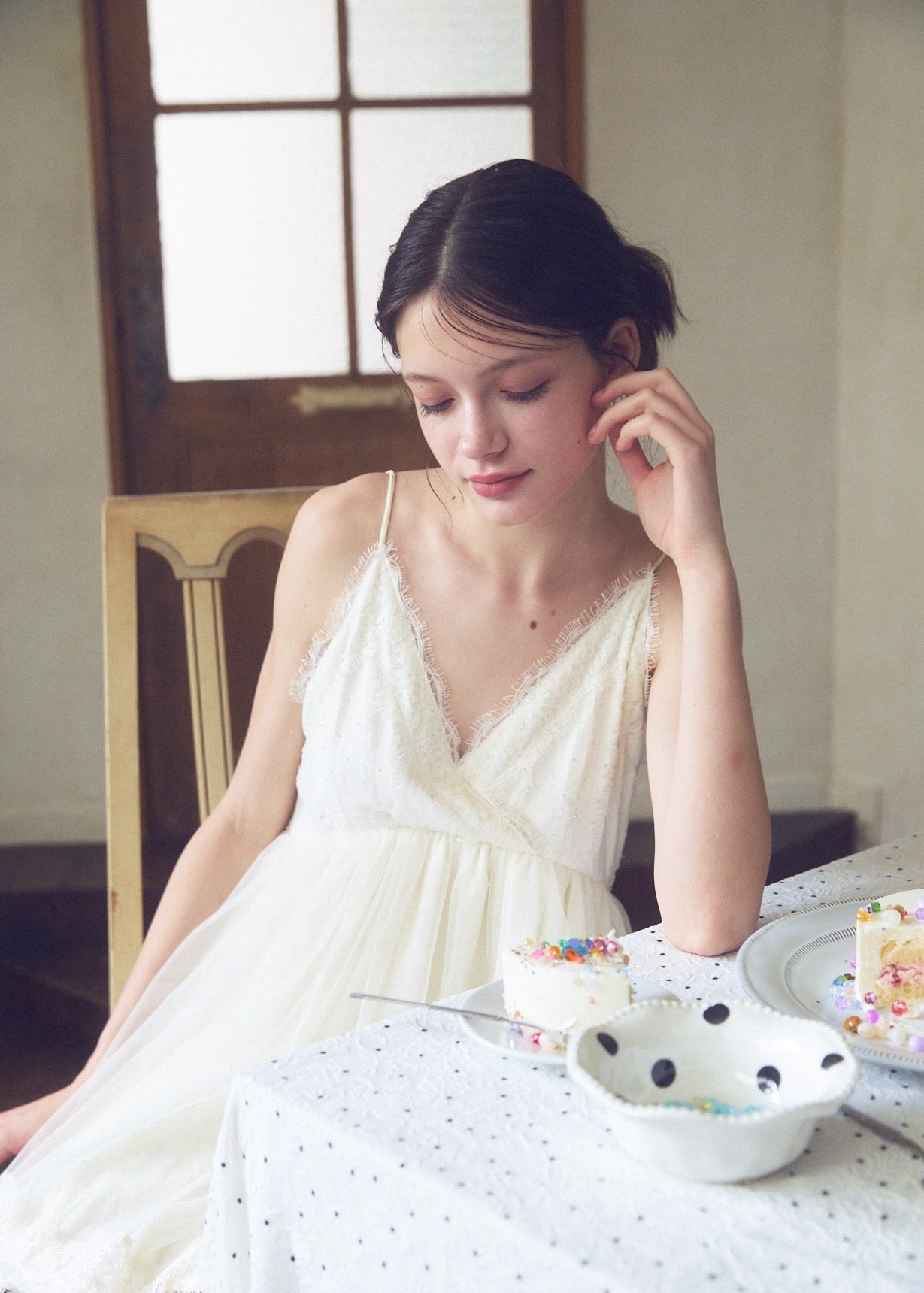 Stone Damage Balloon Dress