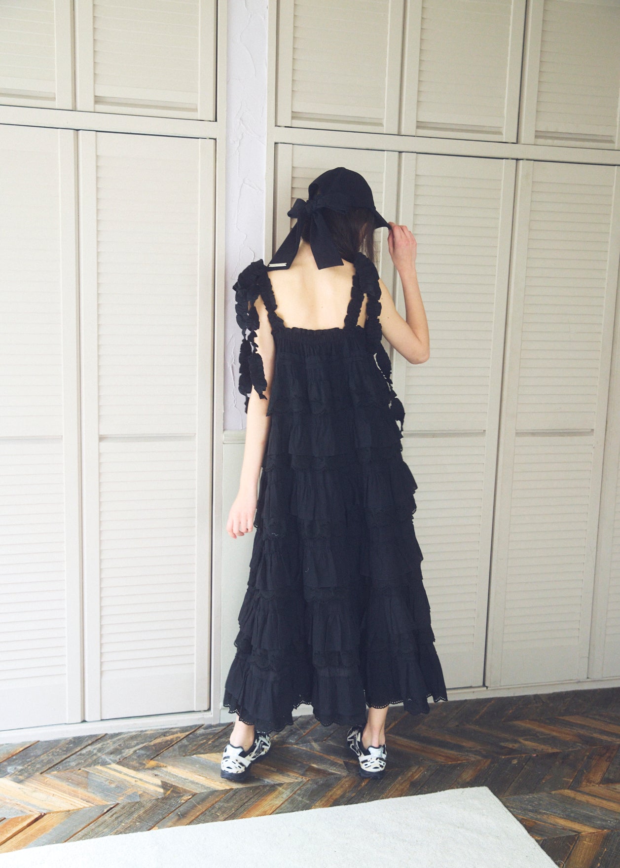 Cotton Tiered Scallop Dress