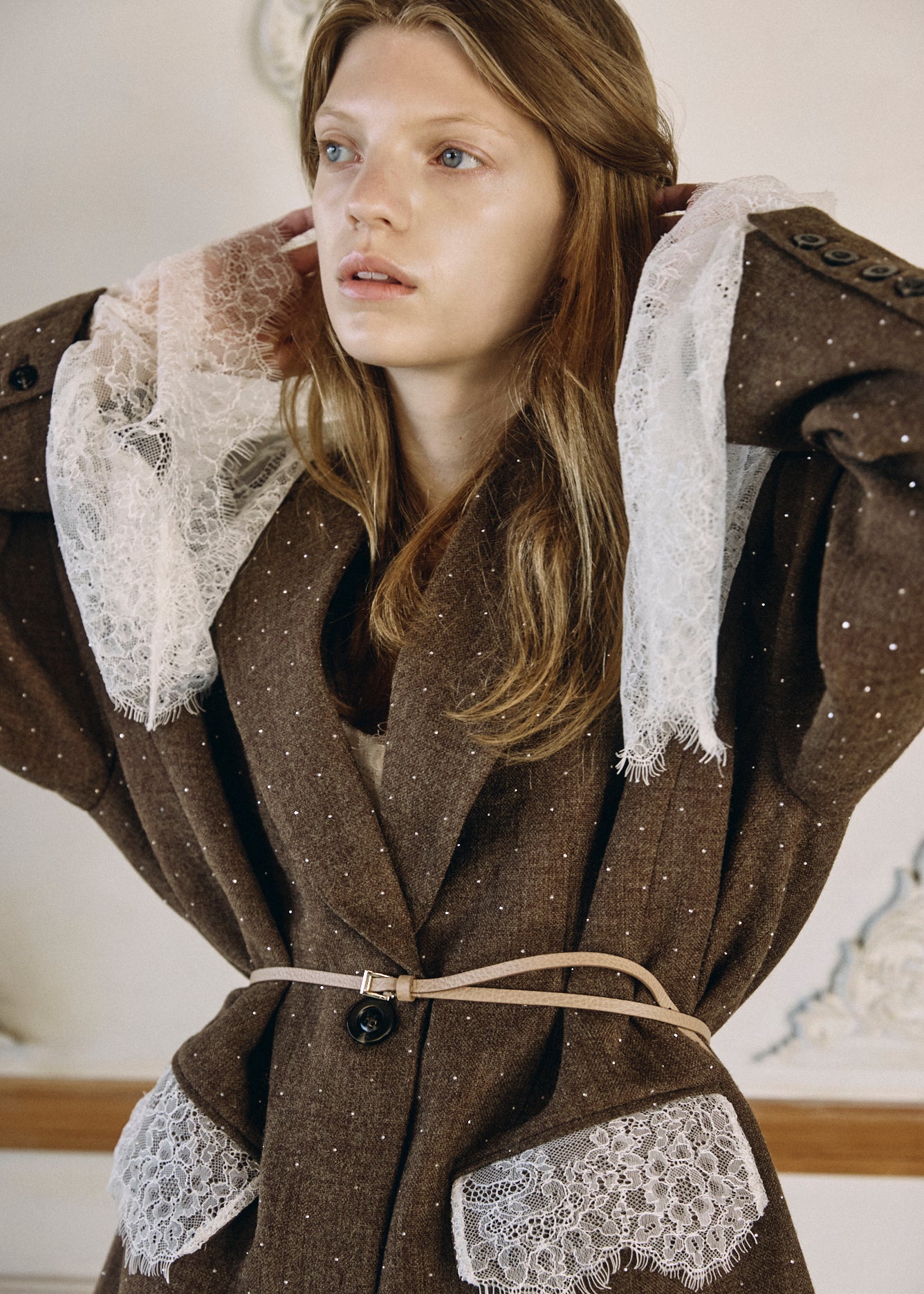 【予約商品】2WAY Bijou Lace Jacket