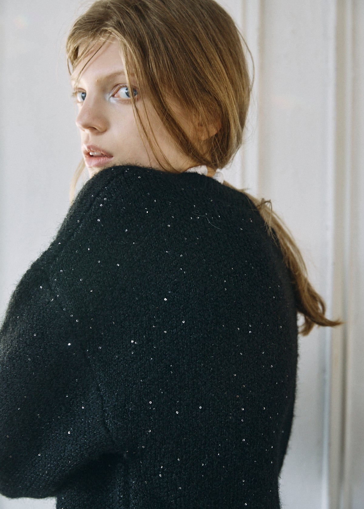 【予約商品】Lace Sparkle Oversized Knit