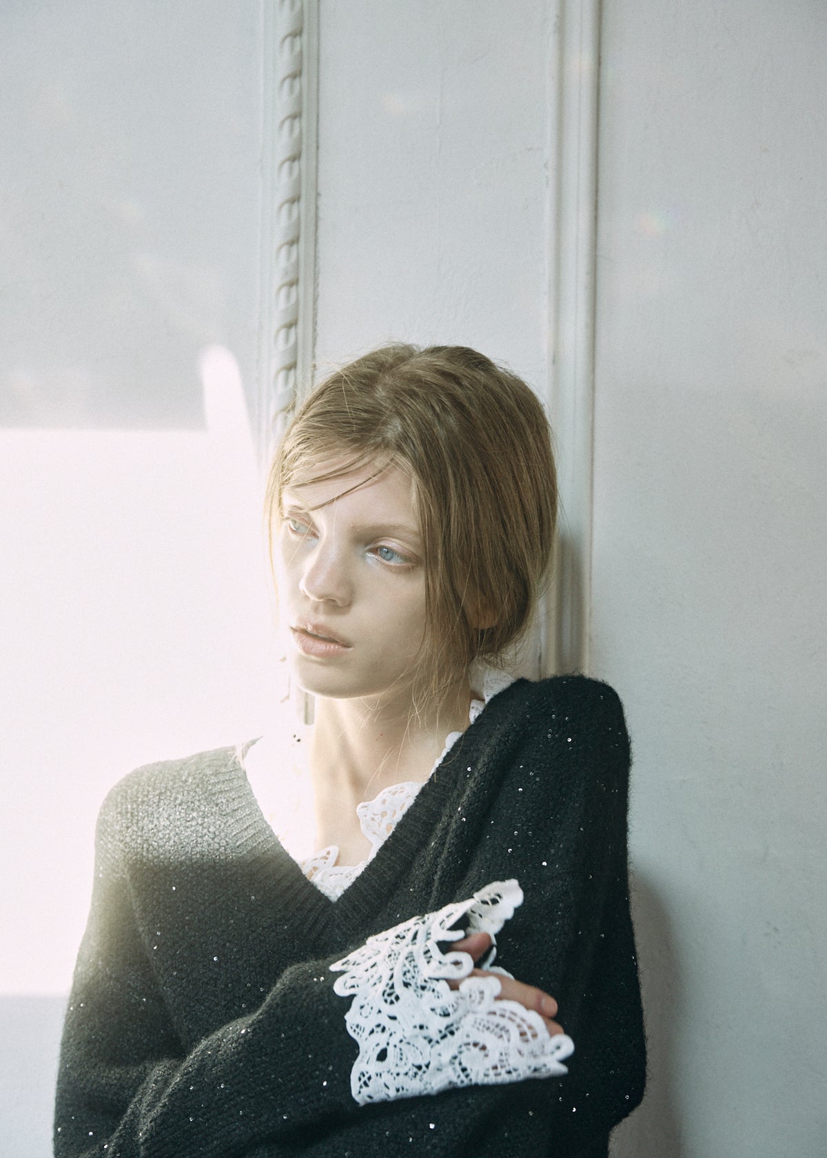 【予約商品】Lace Sparkle Oversized Knit