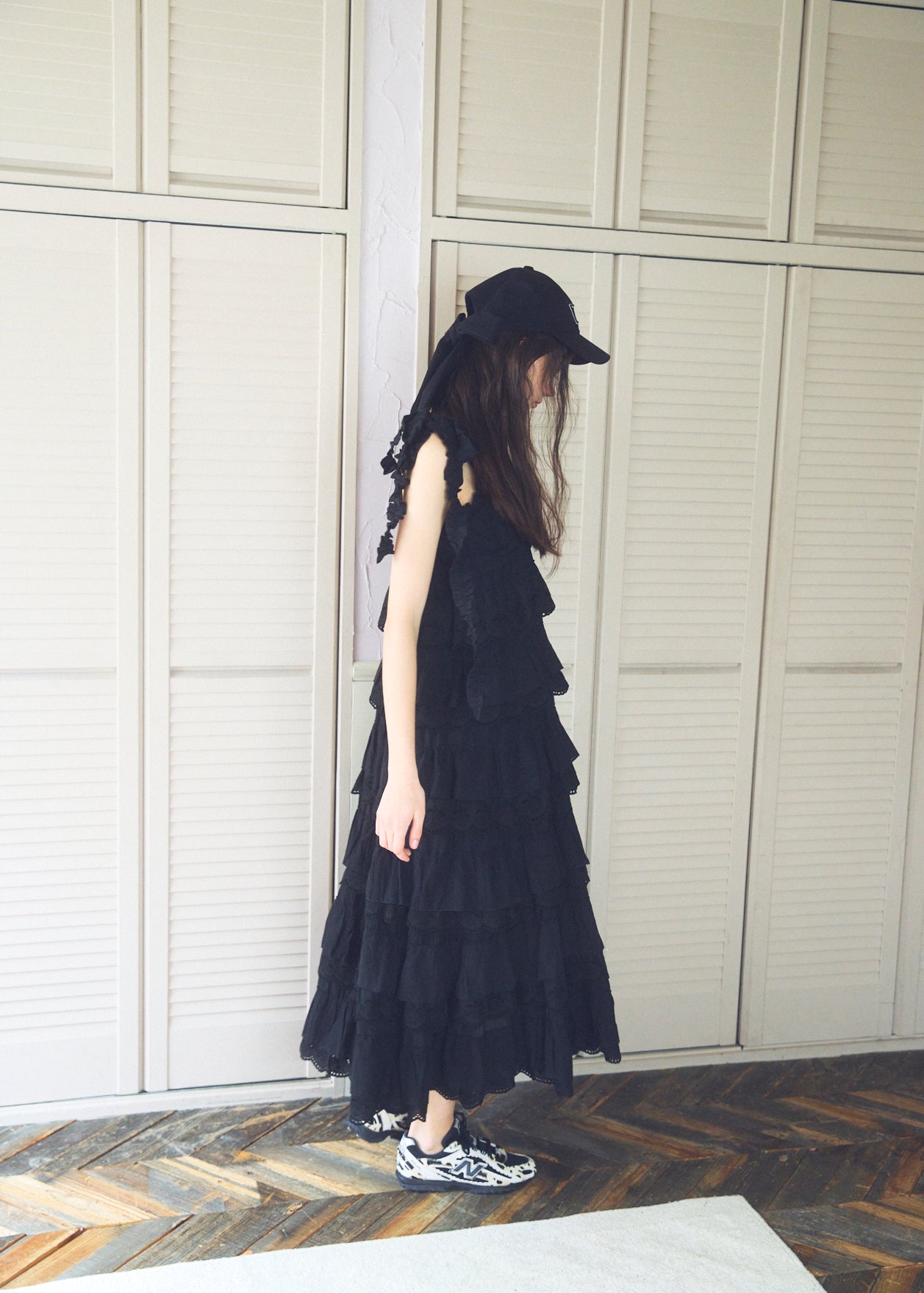 Cotton Tiered Scallop Dress