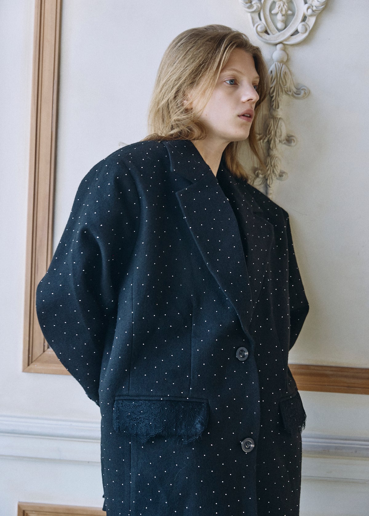 【予約商品】2WAY Bijou Lace Jacket