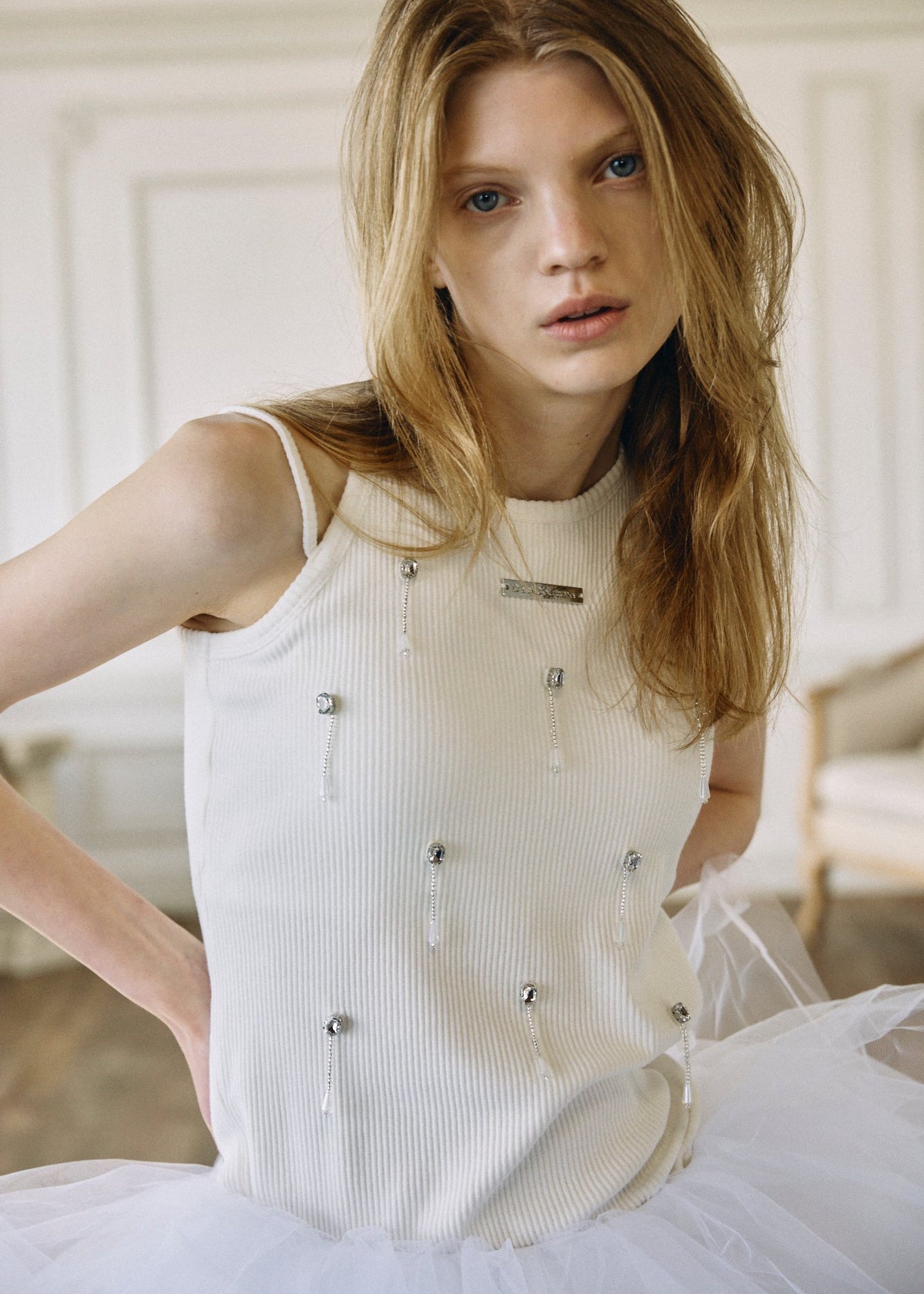 Bijou Double Strap Rib Tank (with Pads)