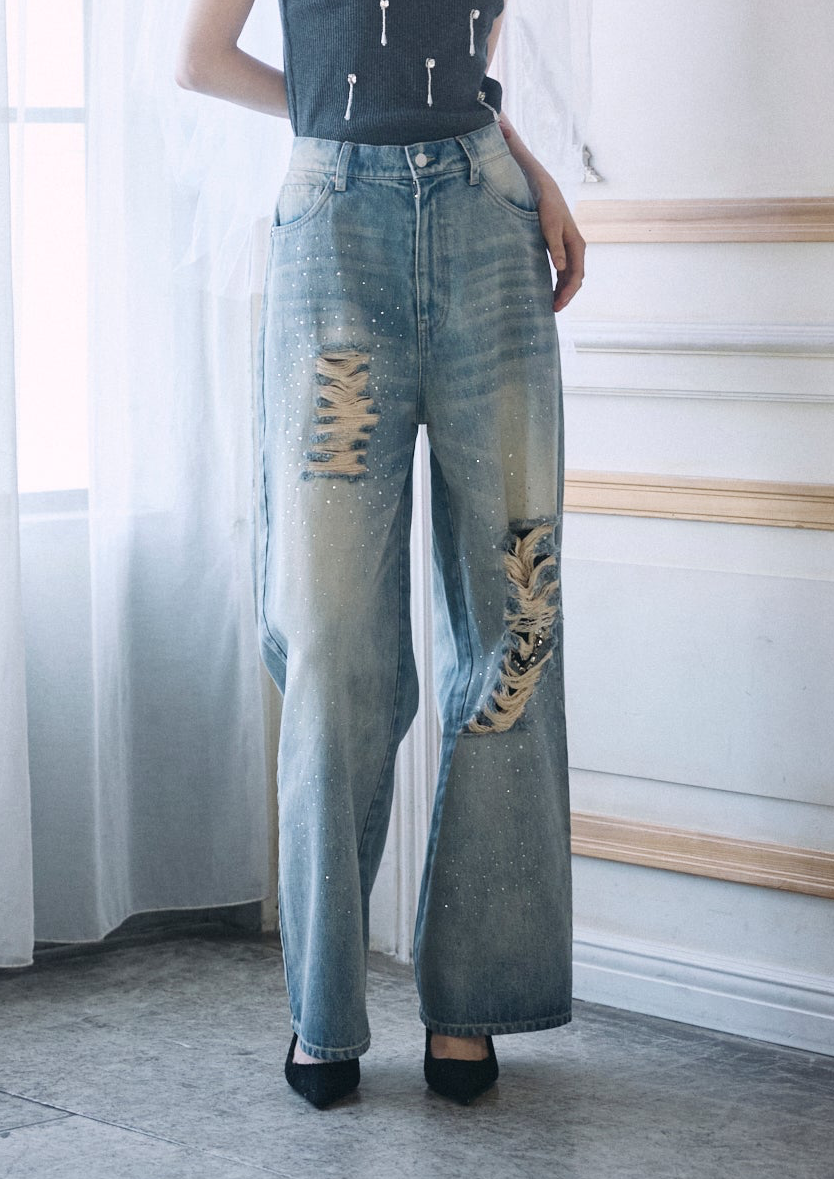 【予約商品】Bijou Damaged Denim