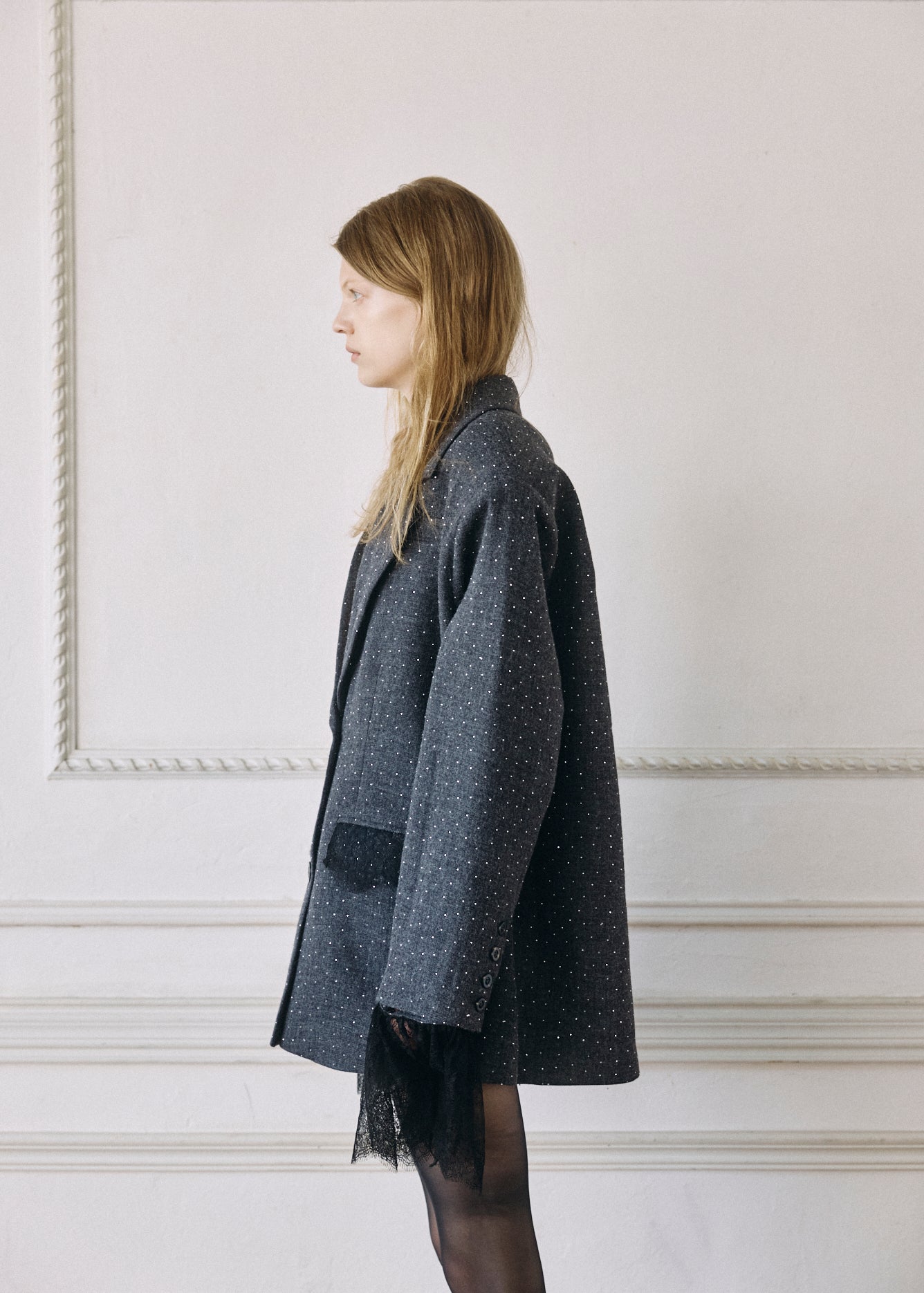 【予約商品】2WAY Bijou Lace Jacket