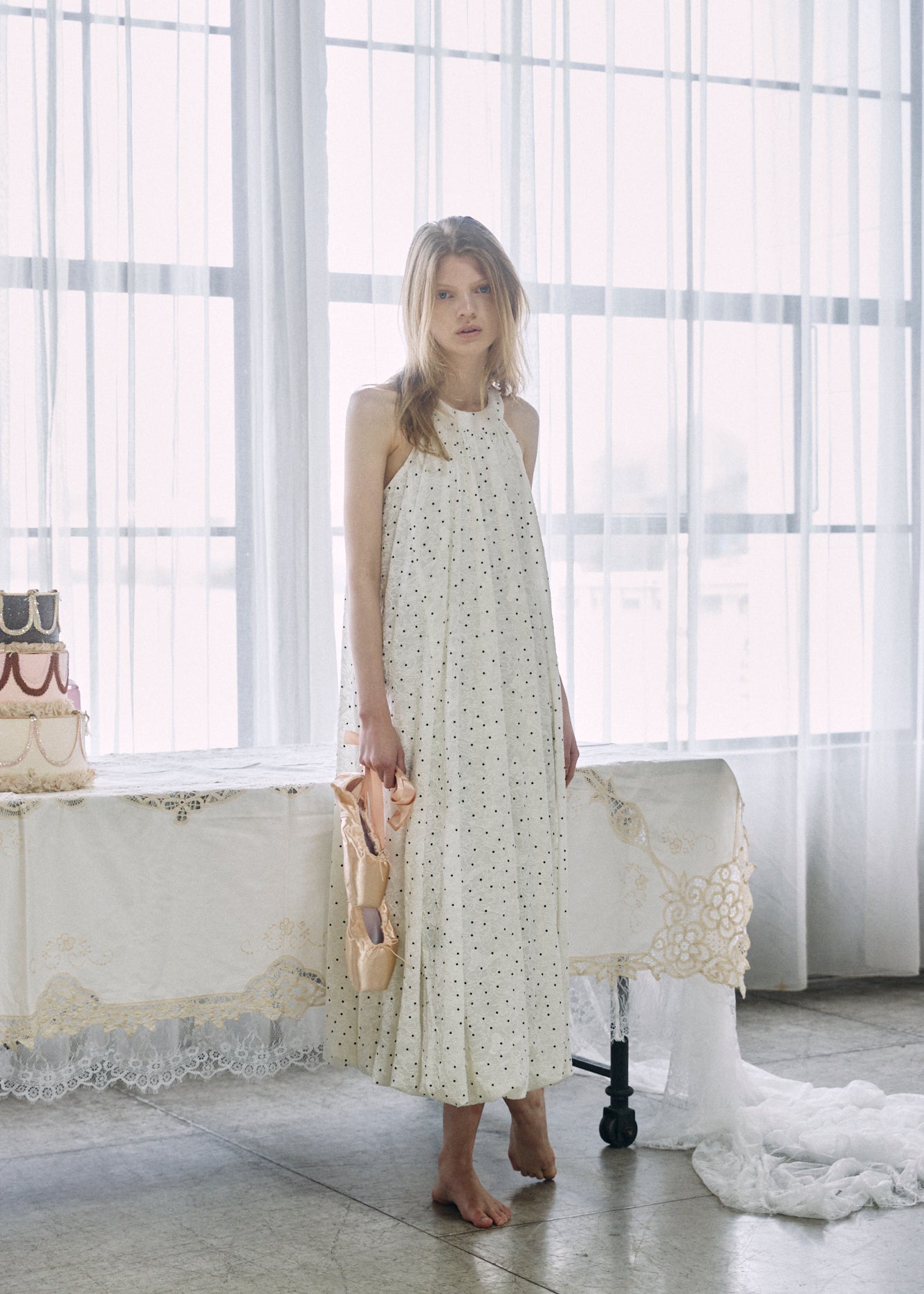 Dot Balloon Dress