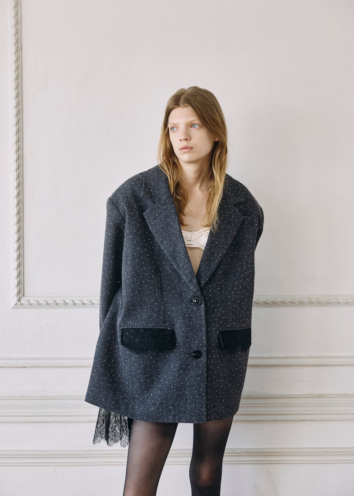【予約商品】2WAY Bijou Lace Jacket