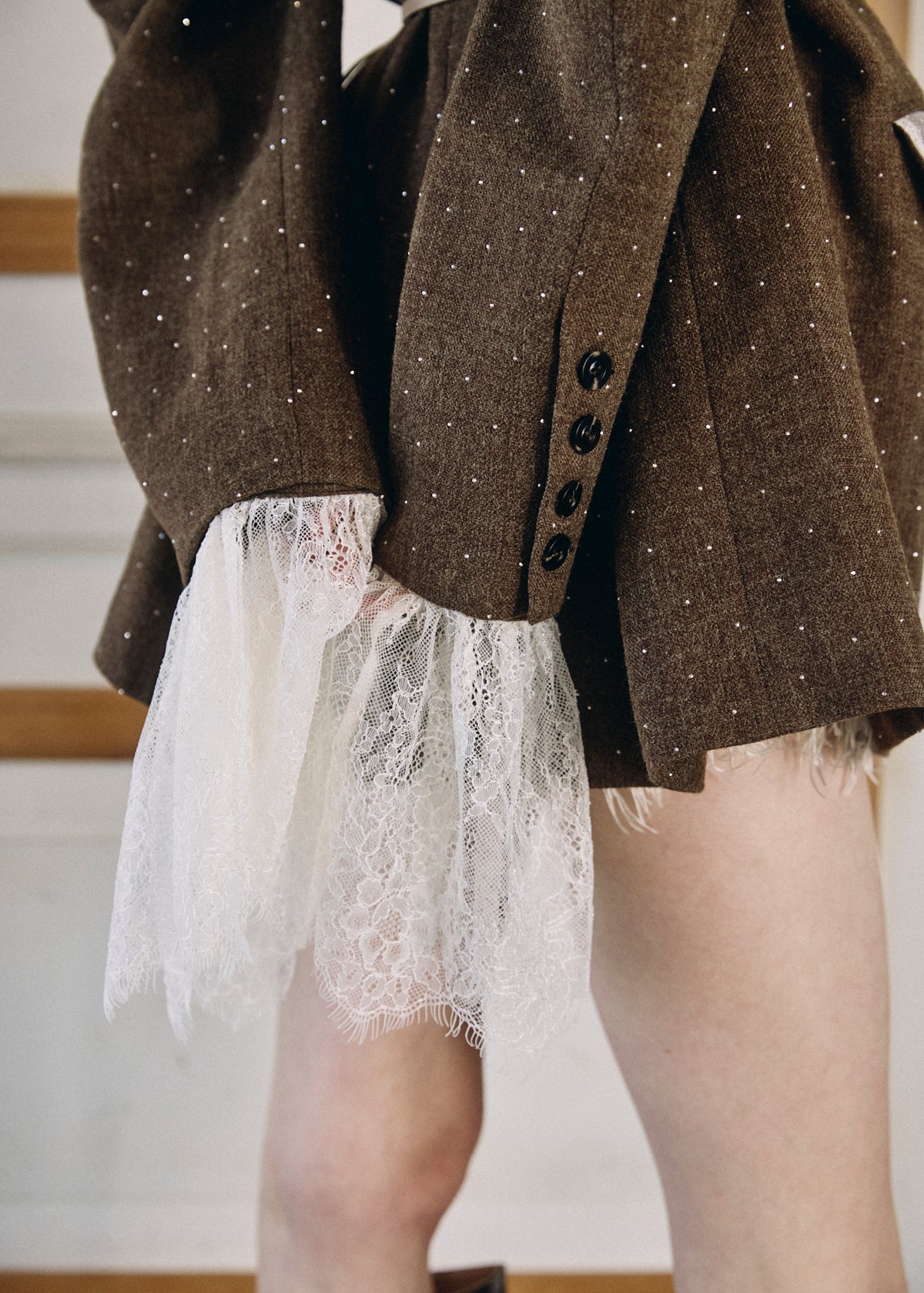 【予約商品】2WAY Bijou Lace Jacket