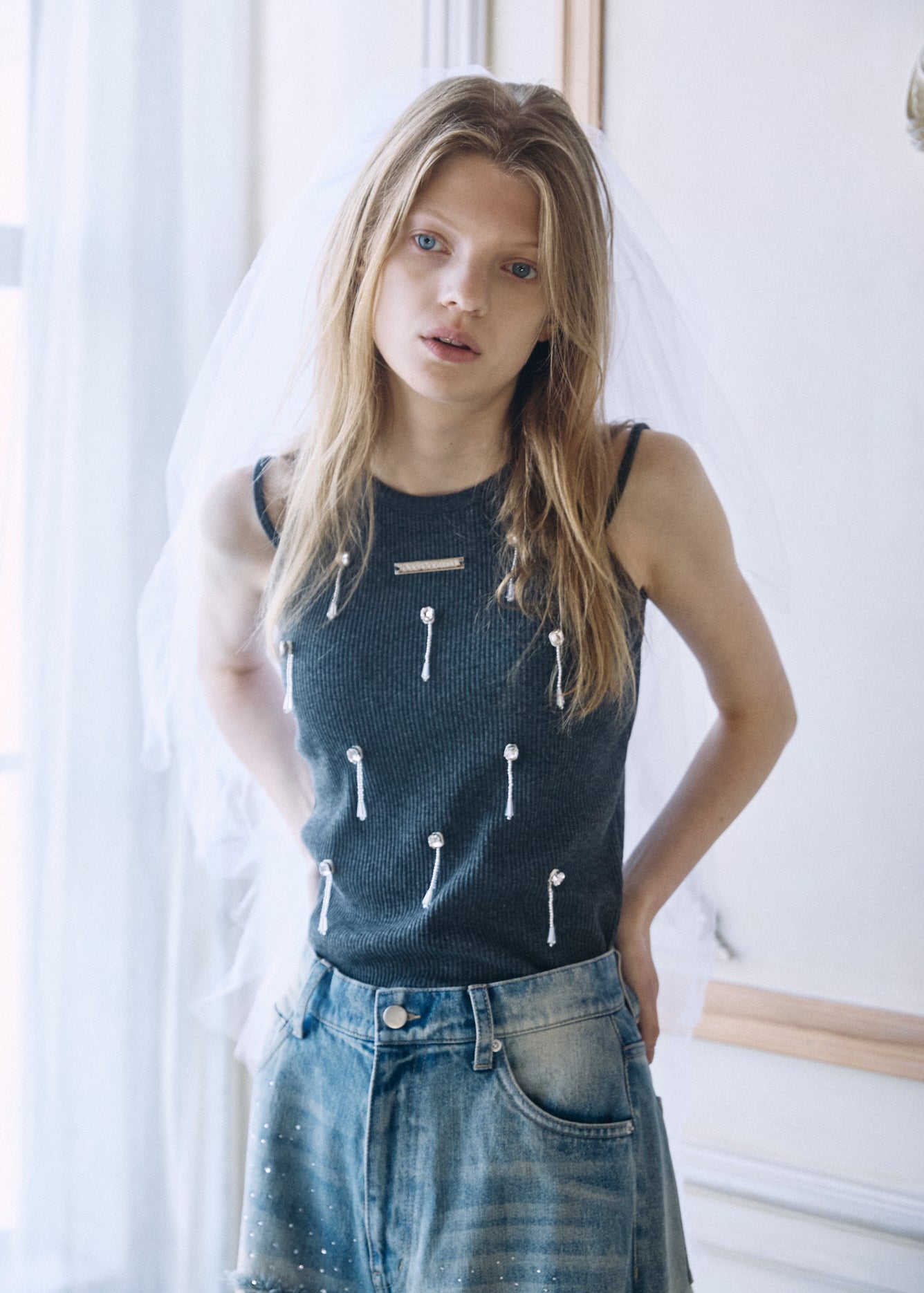 Bijou Double Strap Rib Tank (with Pads)