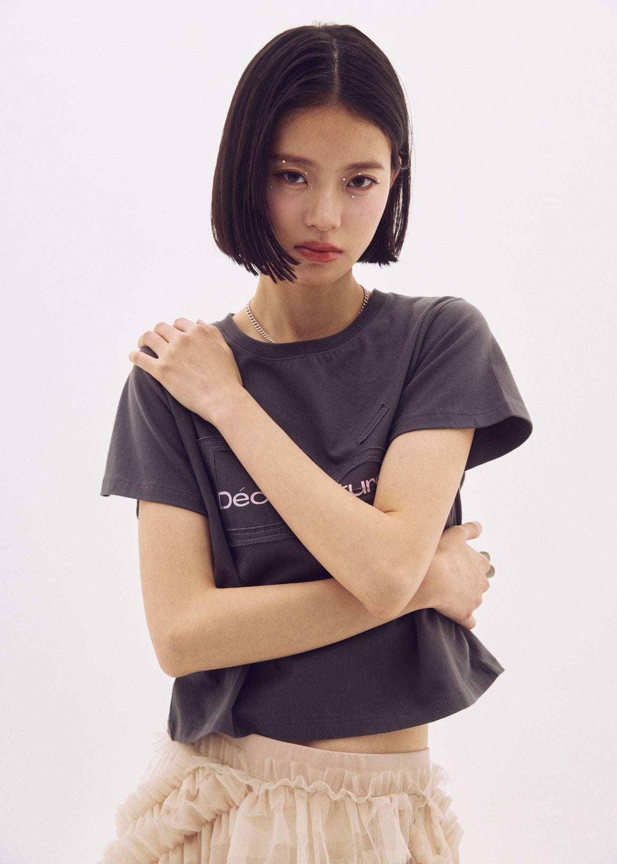 【Mini】Cut-Out Logo T-Shirt