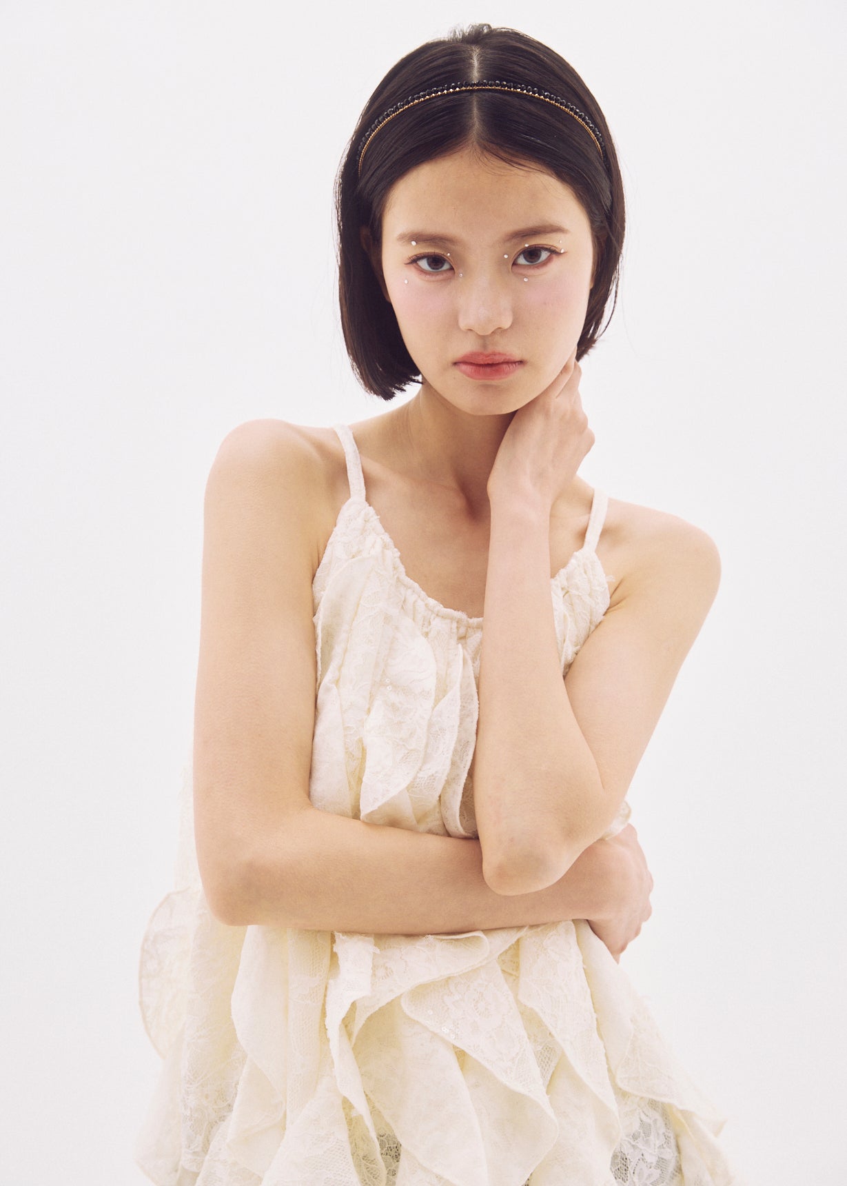 Spangle Lace Ruffle Top