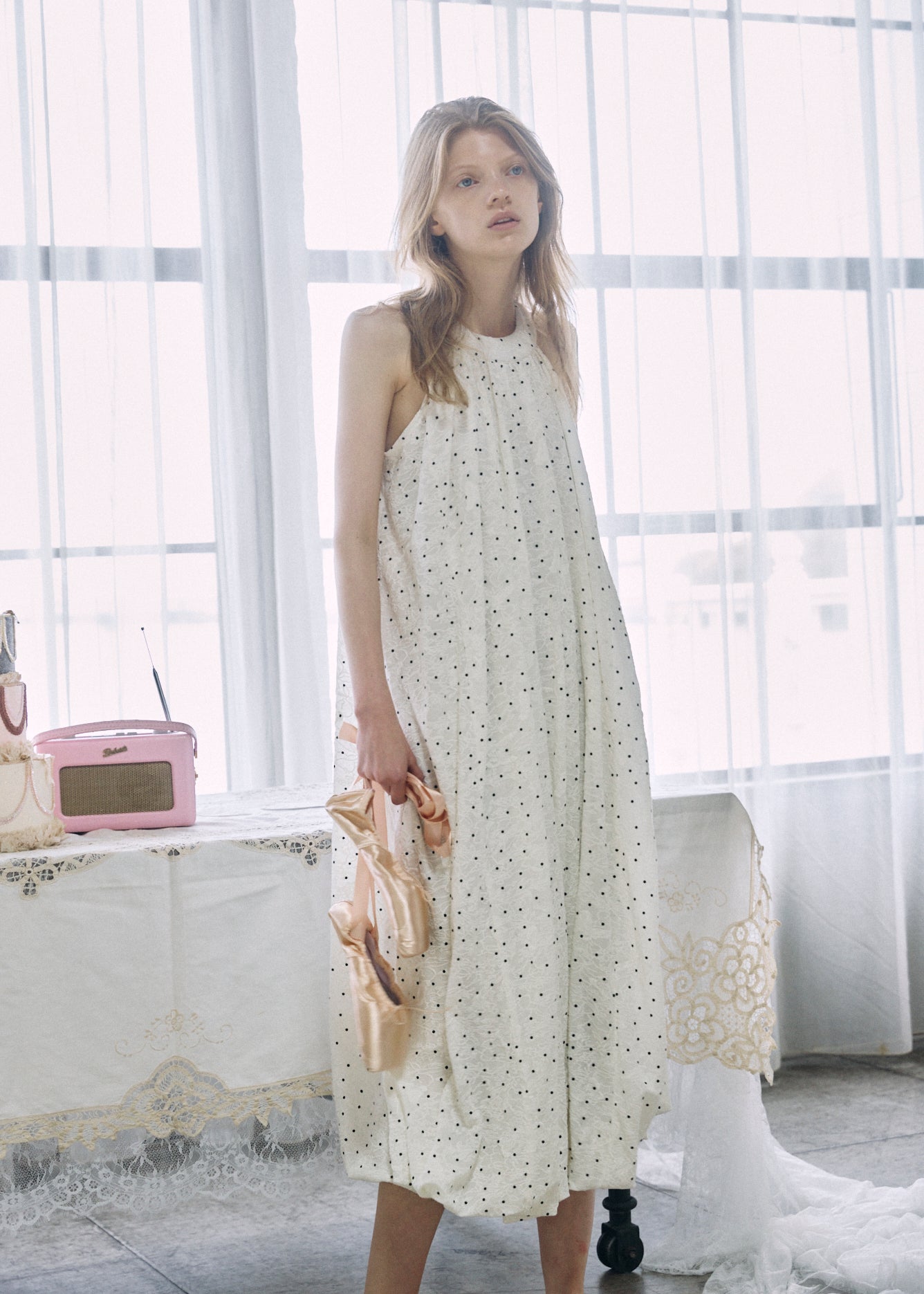 Dot Balloon Dress