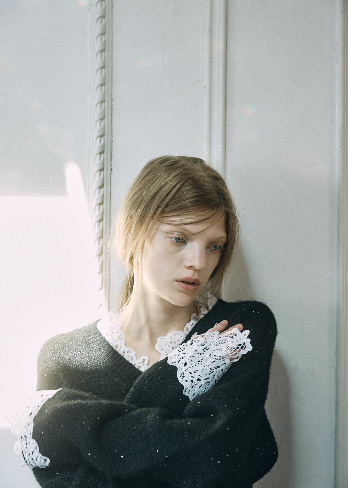 【予約商品】Lace Sparkle Oversized Knit