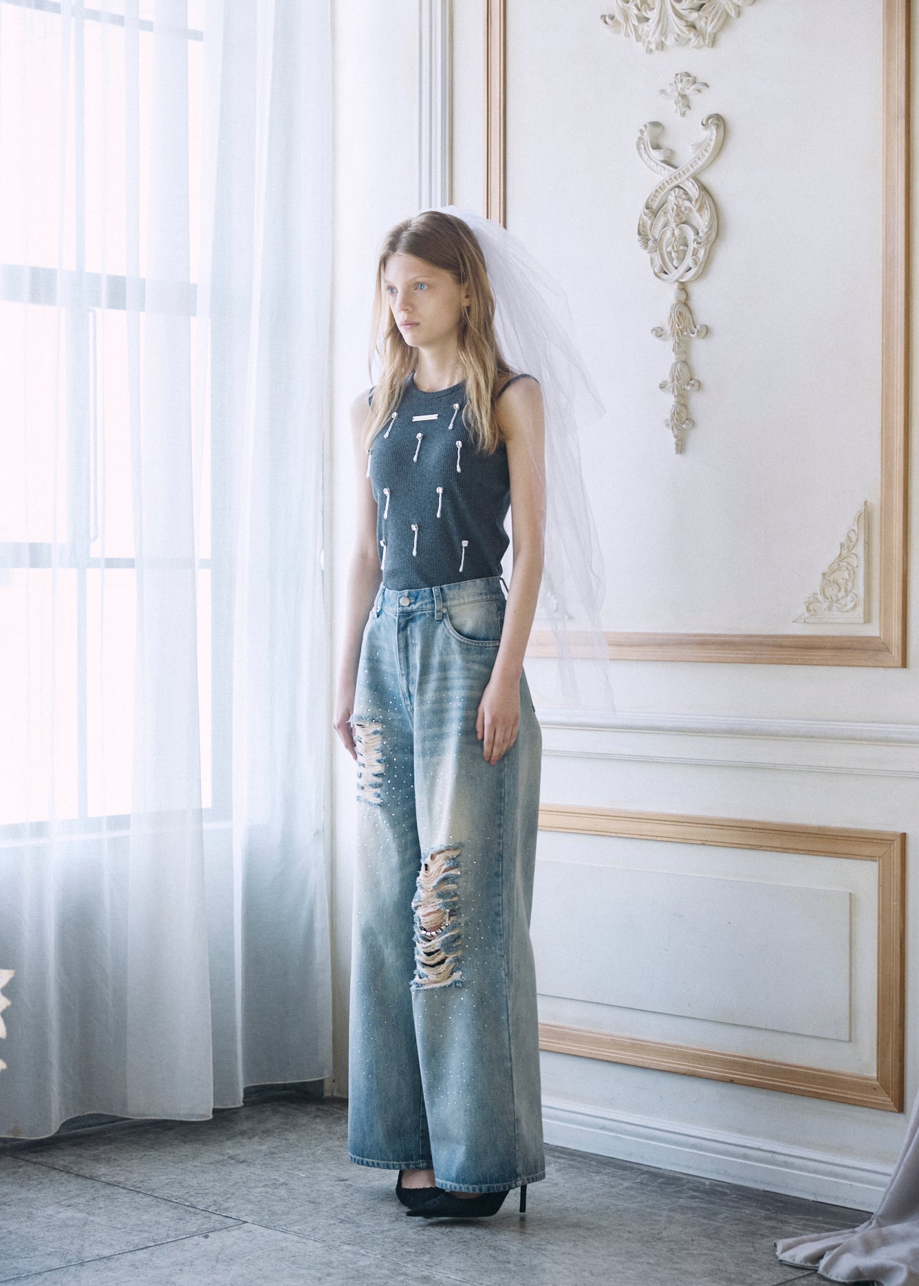 【予約商品】Bijou Damaged Denim