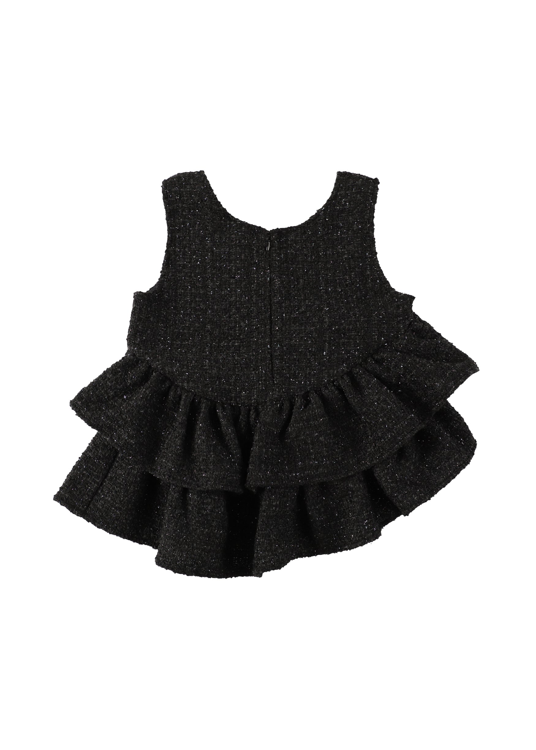 Fancy Tweed Frill Top