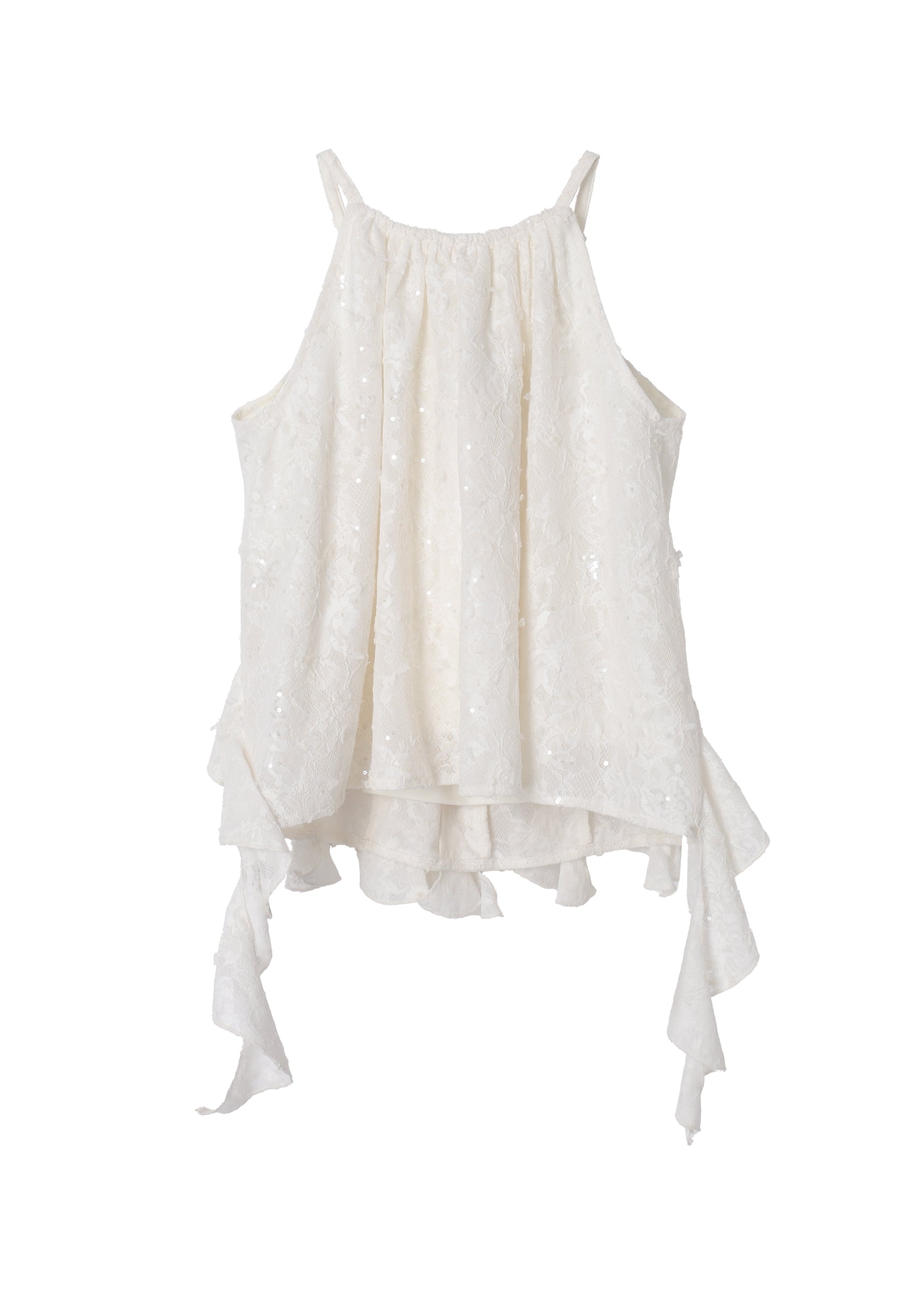 Spangle Lace Ruffle Top