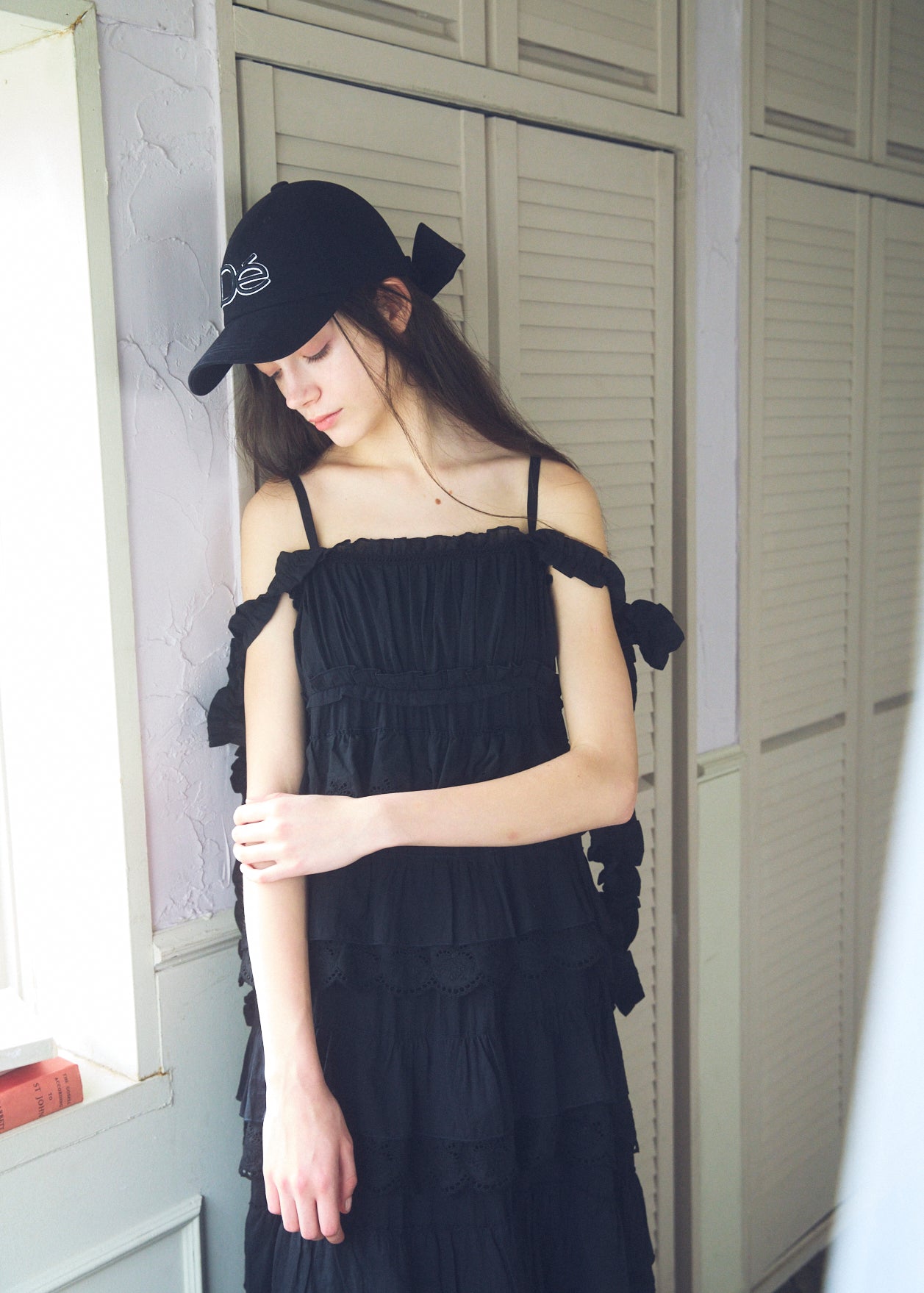 Cotton Tiered Scallop Dress