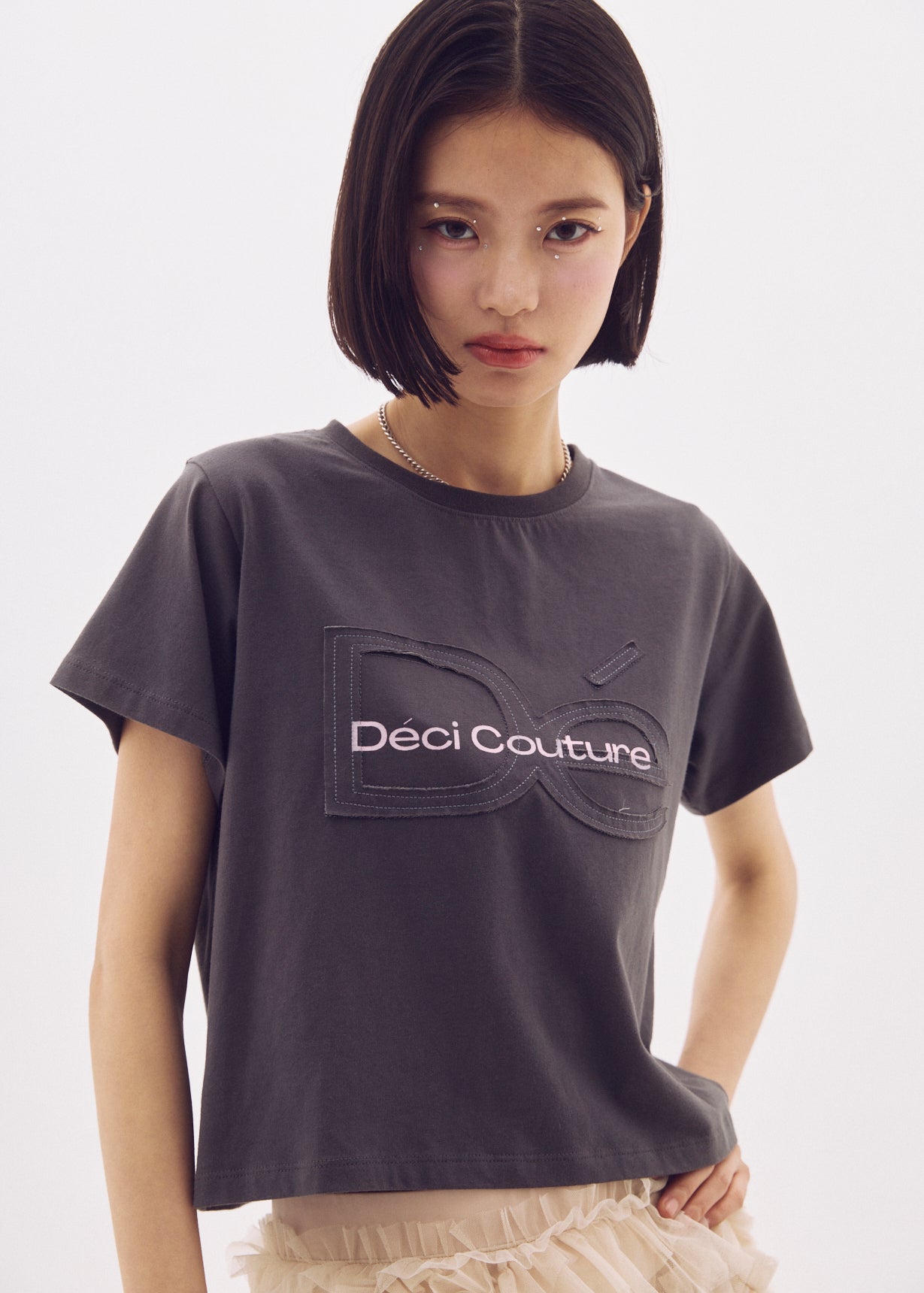 【Mini】Cut-Out Logo T-Shirt