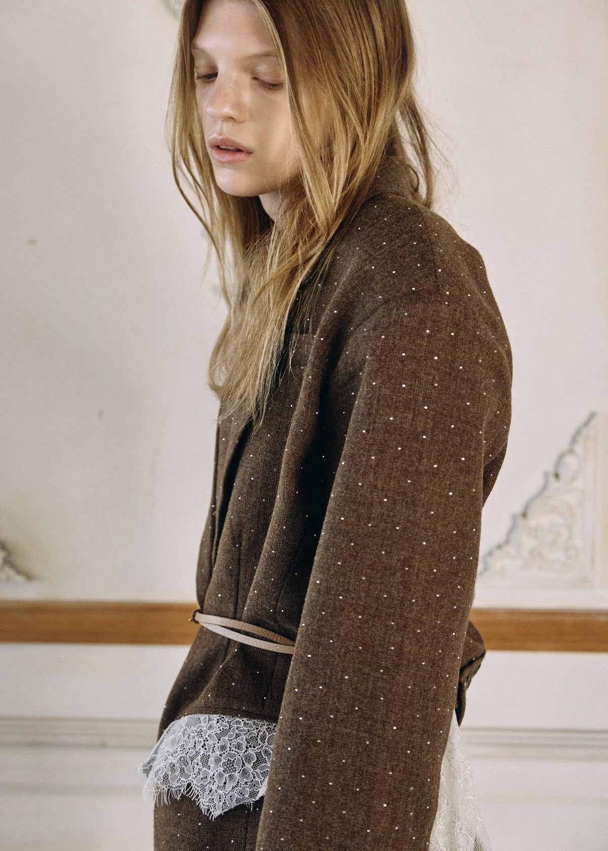 【予約商品】2WAY Bijou Lace Jacket