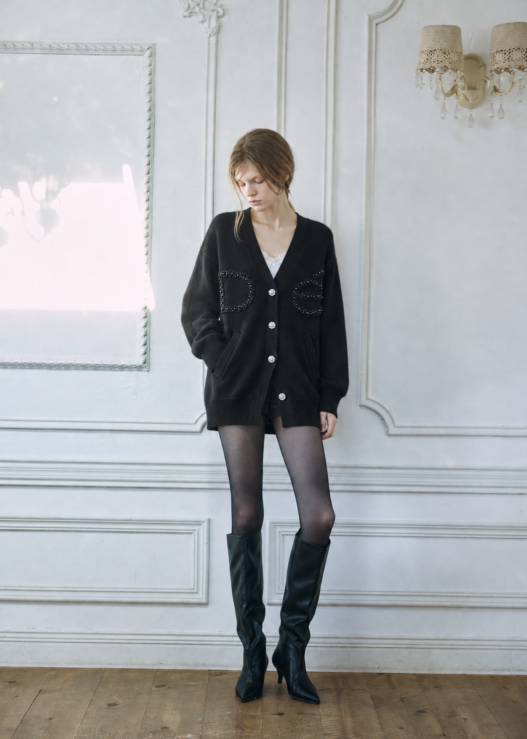 【予約商品】Dé Bijou Logo Loose Cardigan