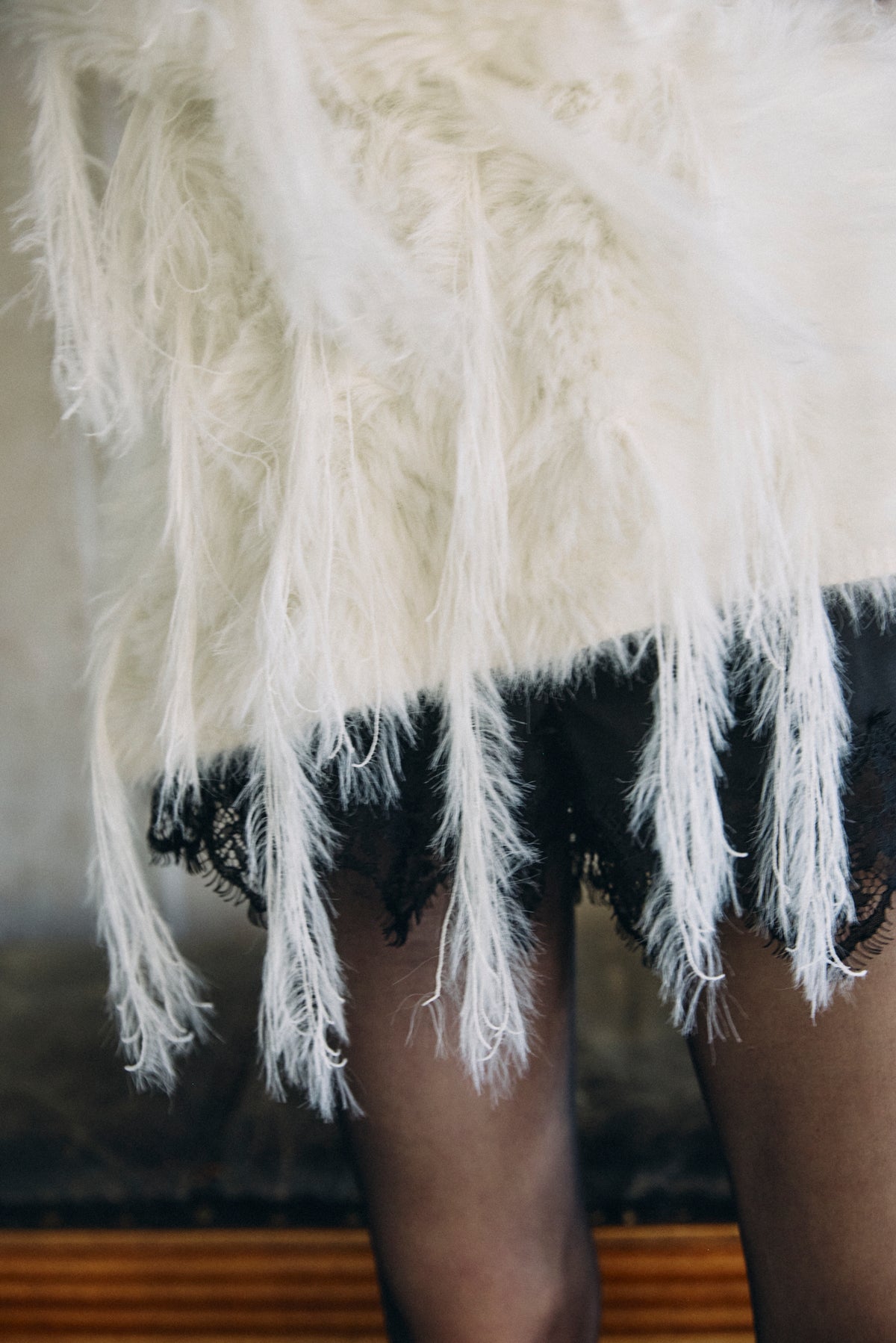 【予定商品】Off Shoulder Feather Knit