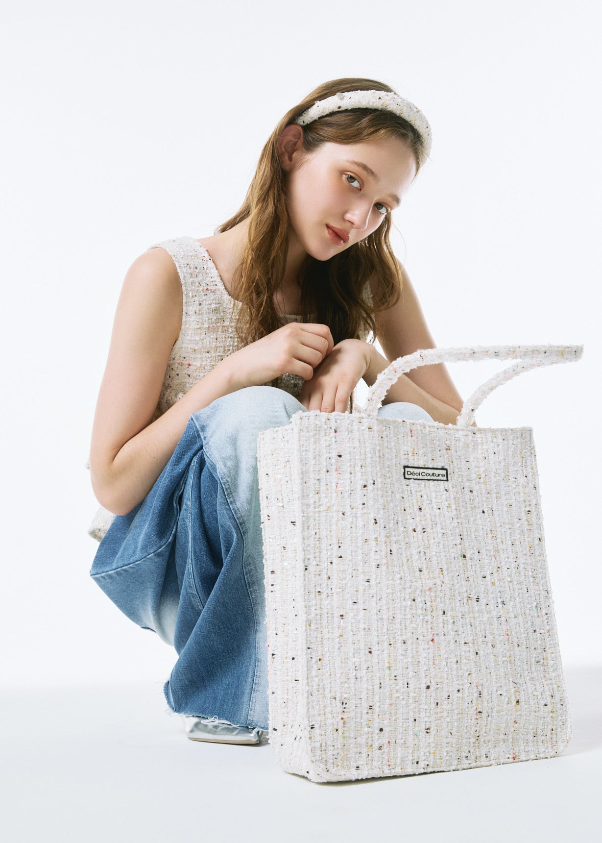 Fancy Tweed Tote Bag