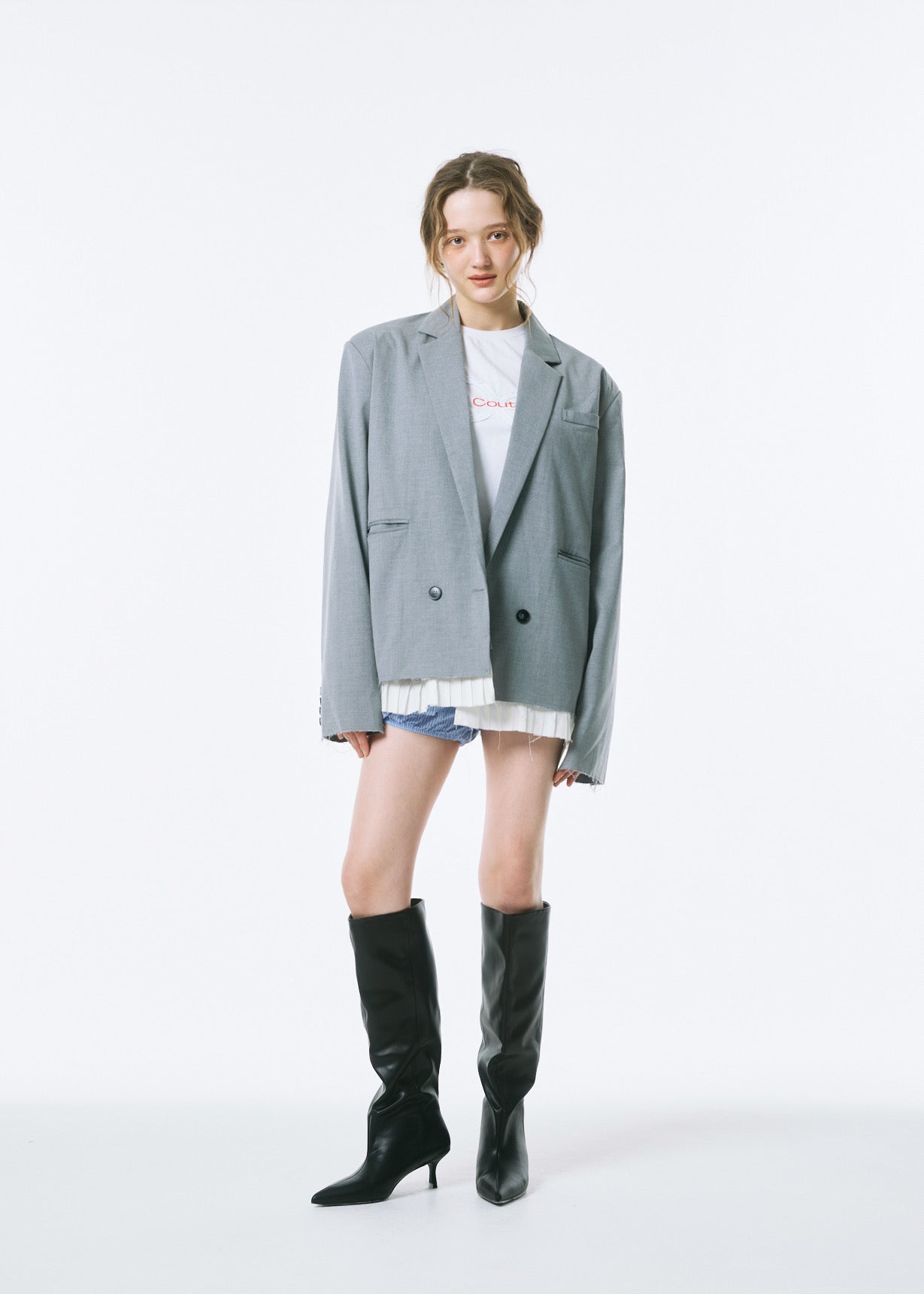 Pleated Oversized Jacket