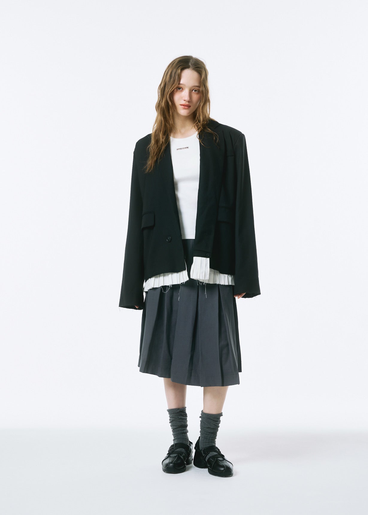 Pleated Oversized Jacket