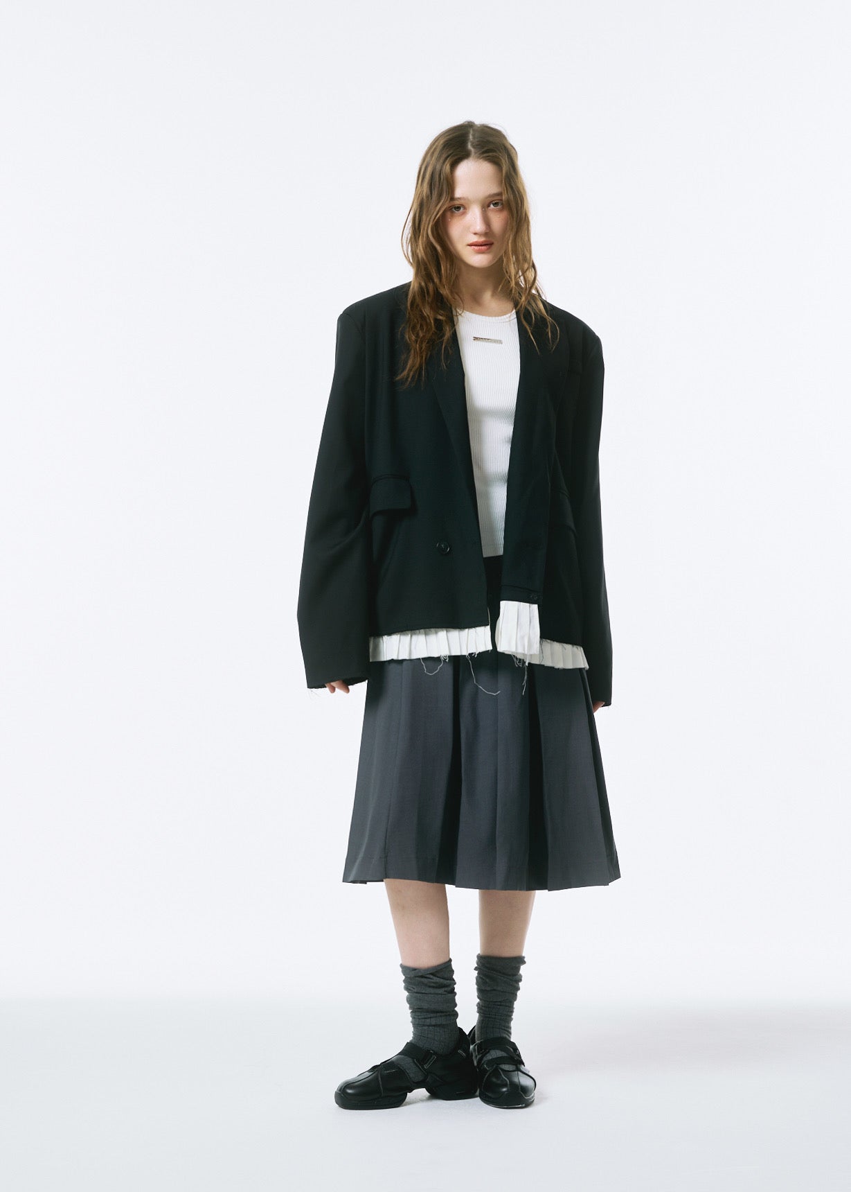 Pleated Oversized Jacket