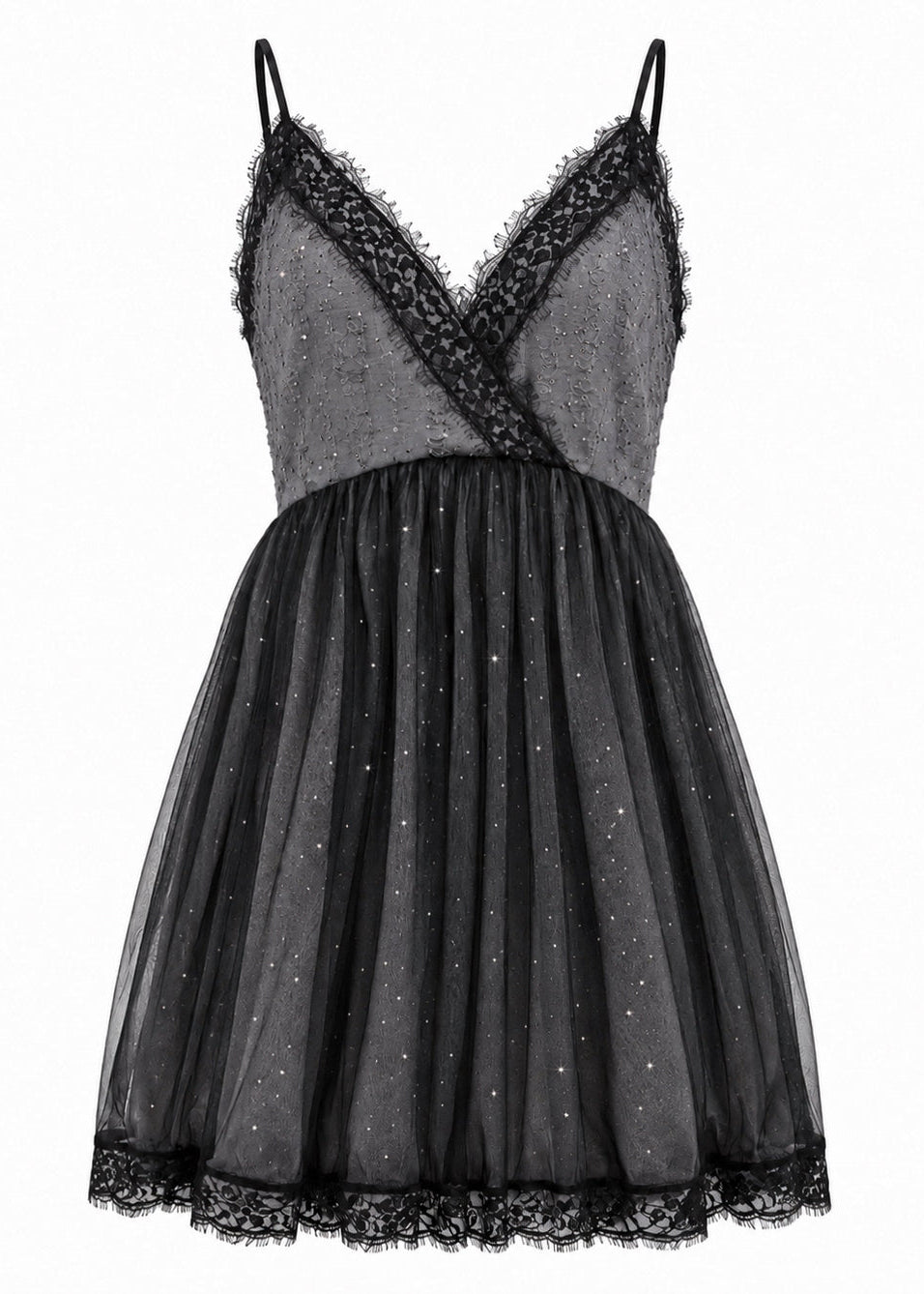 Stone Damage Balloon Dress