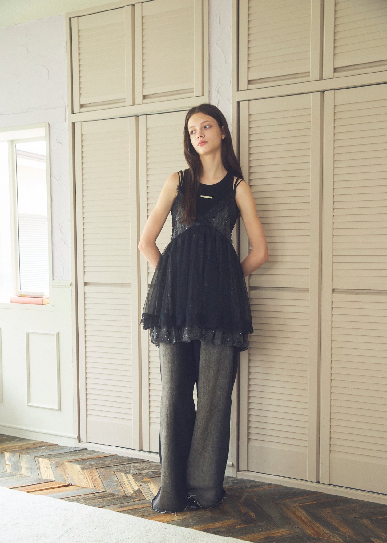 Stone Damage Balloon Dress
