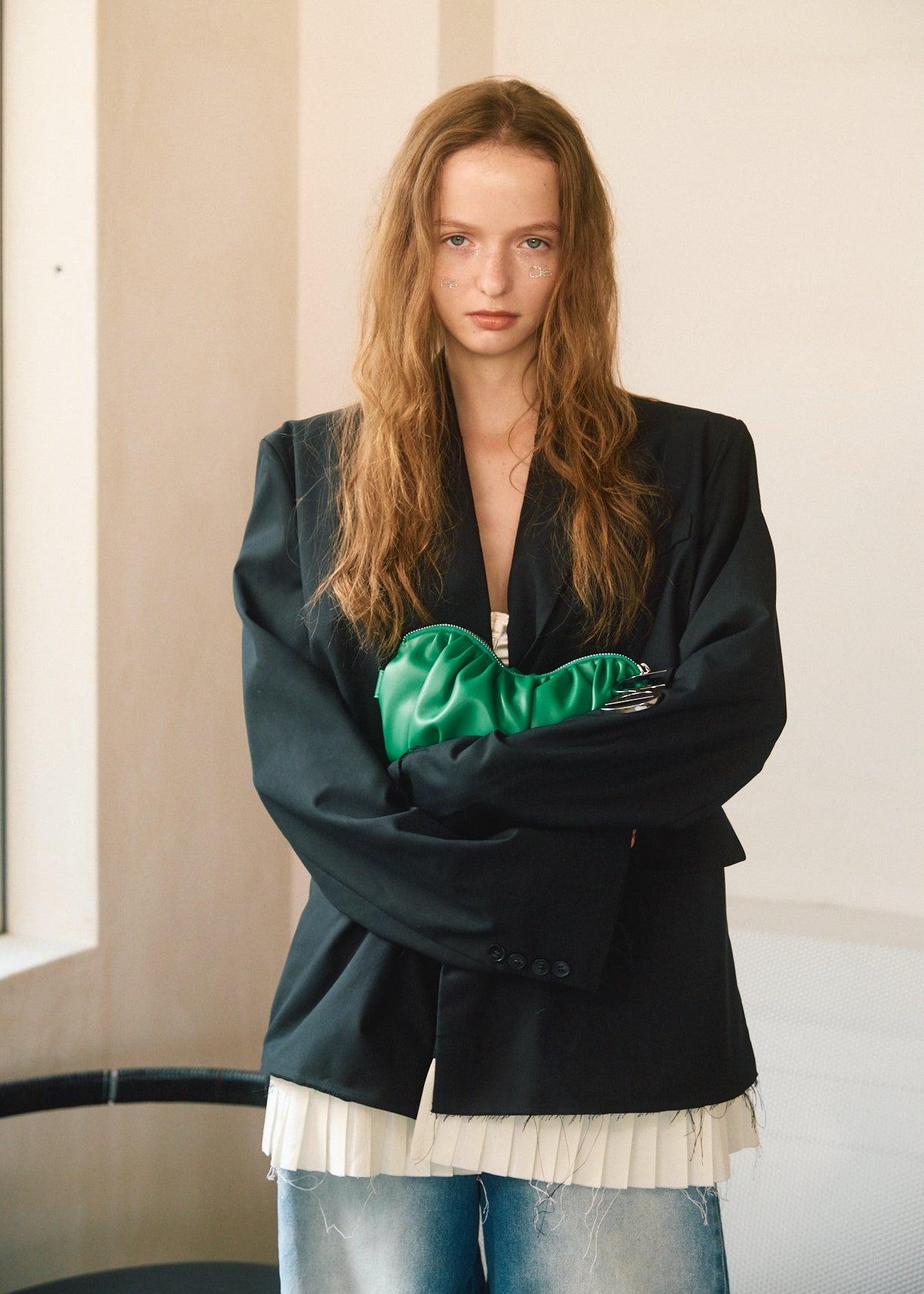 Pleated Oversized Jacket